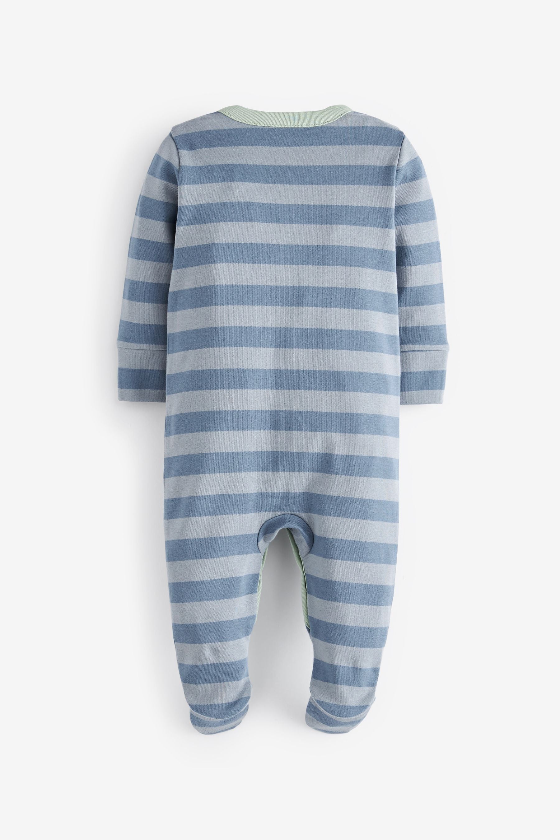 Multi Stripe 3 Pack Baby Sleepsuits