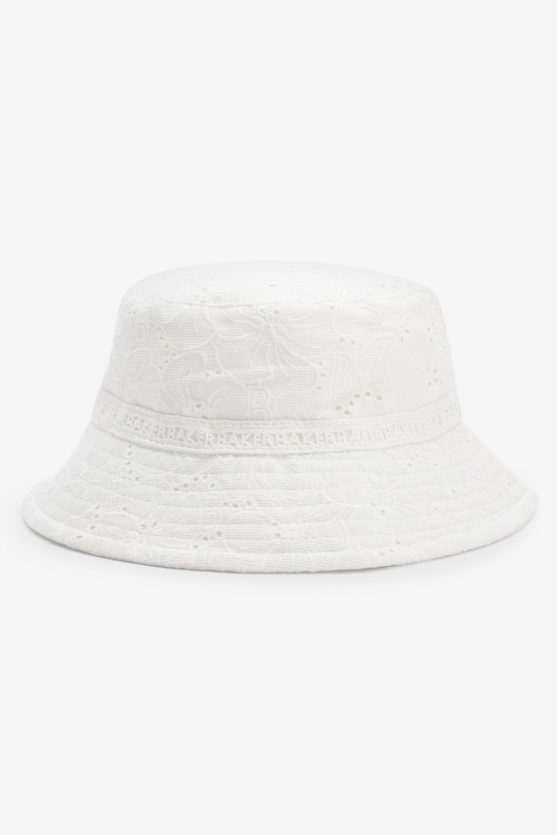 White Baker by Ted Baker White Broderie Bucket Hat