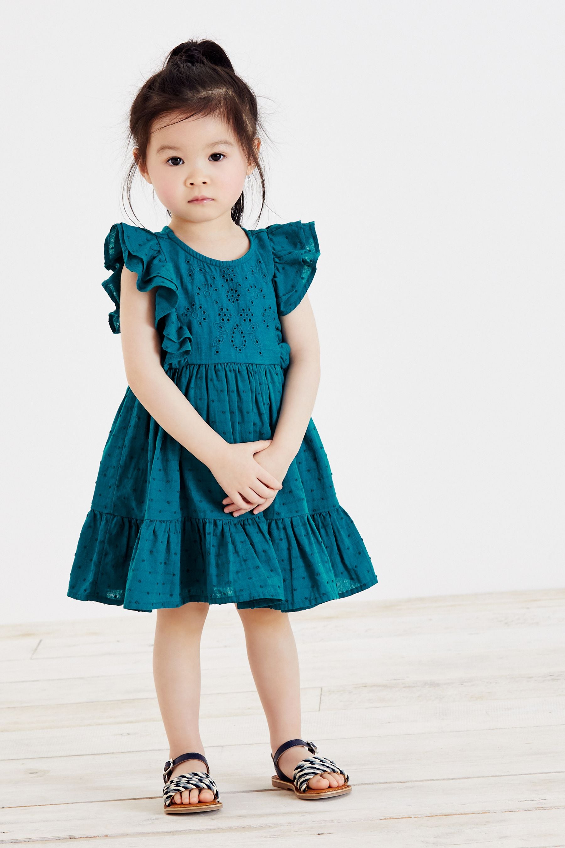 Teal Blue Cotton Sundress (3mths-7yrs)