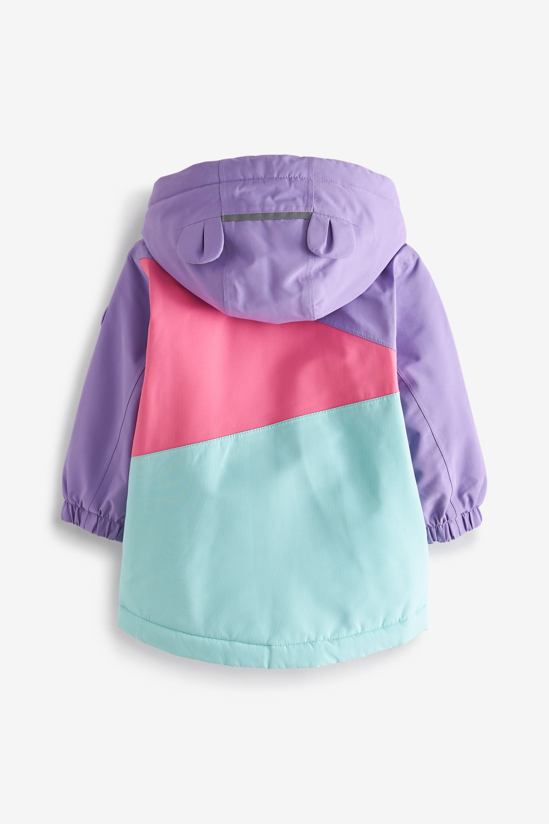 Pink/Purple Waterproof Colourblock Coat (3mths-7yrs)