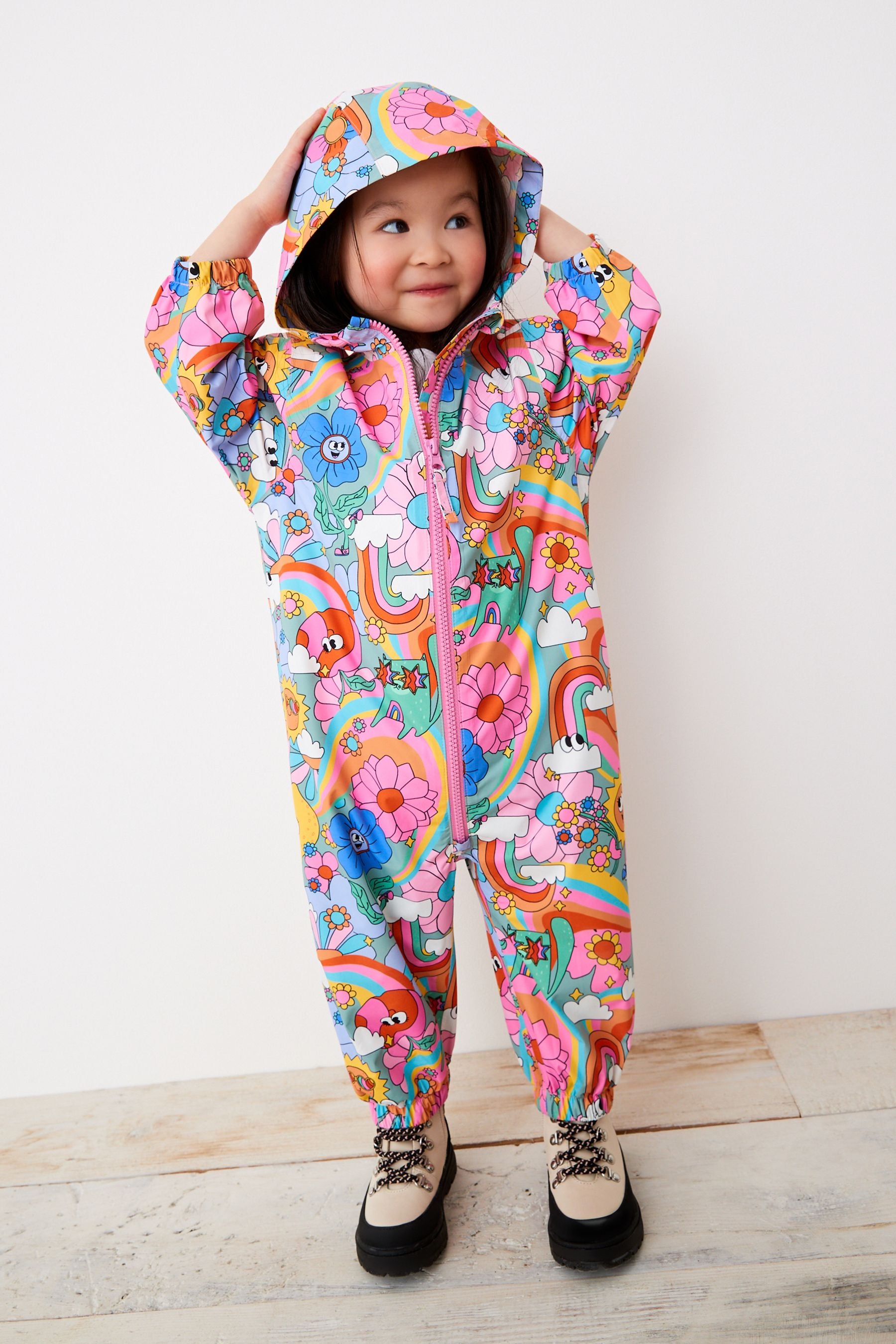 Multi Printed Waterproof Printed Puddlesuit (3mths-7yrs)