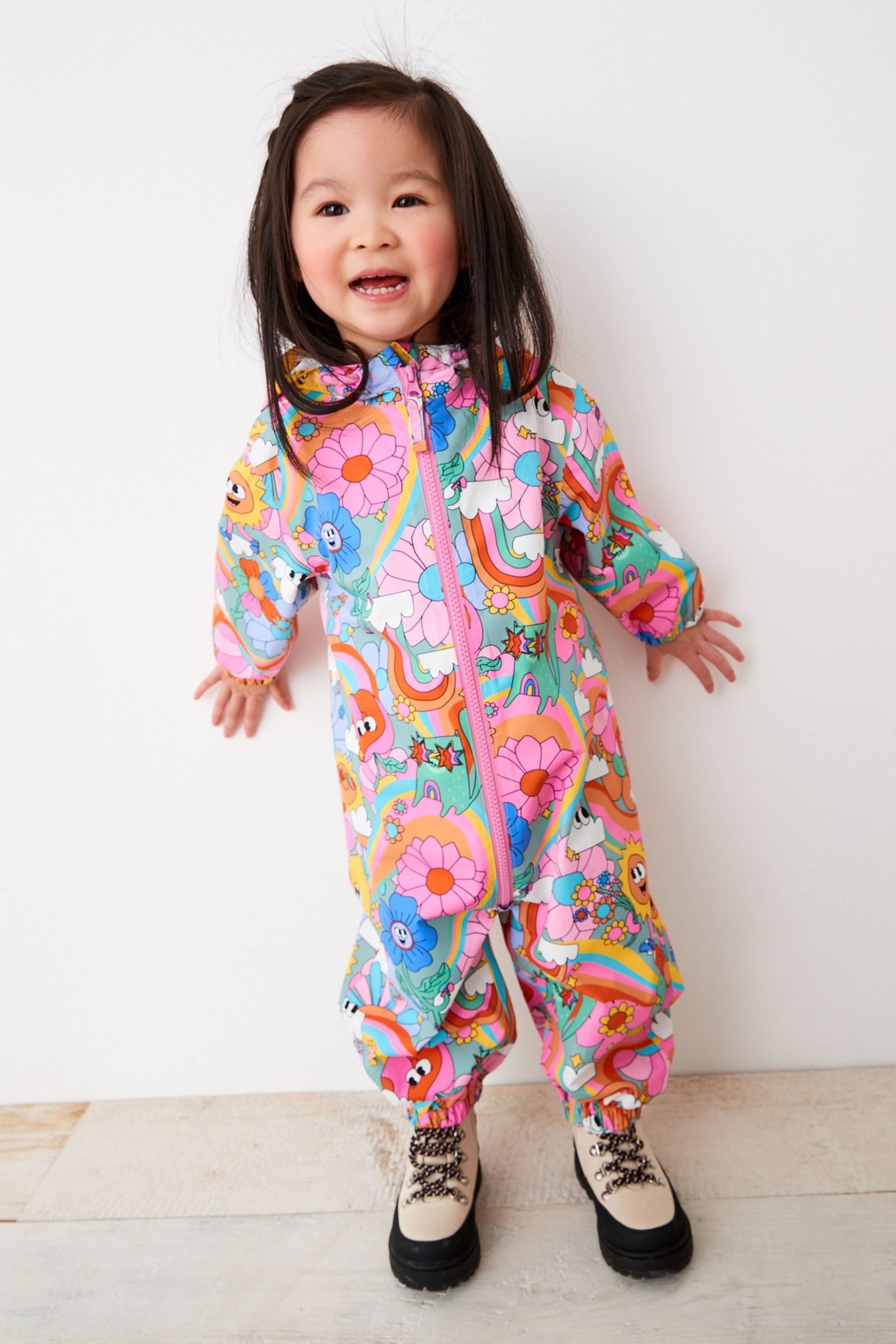 Multi Printed Waterproof Printed Puddlesuit (3mths-7yrs)