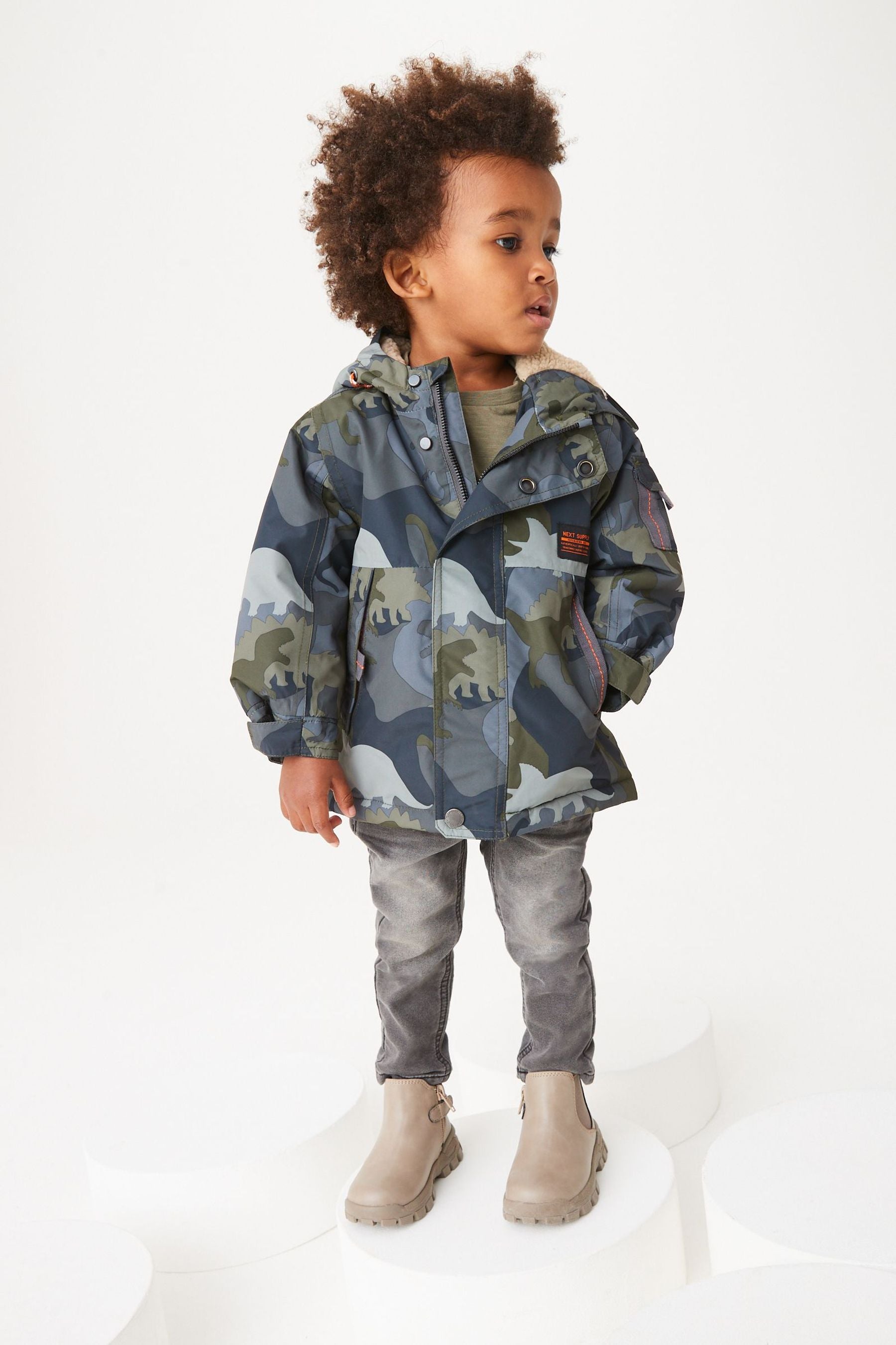 Green Dinosaur Waterproof Coat (3mths-7yrs)