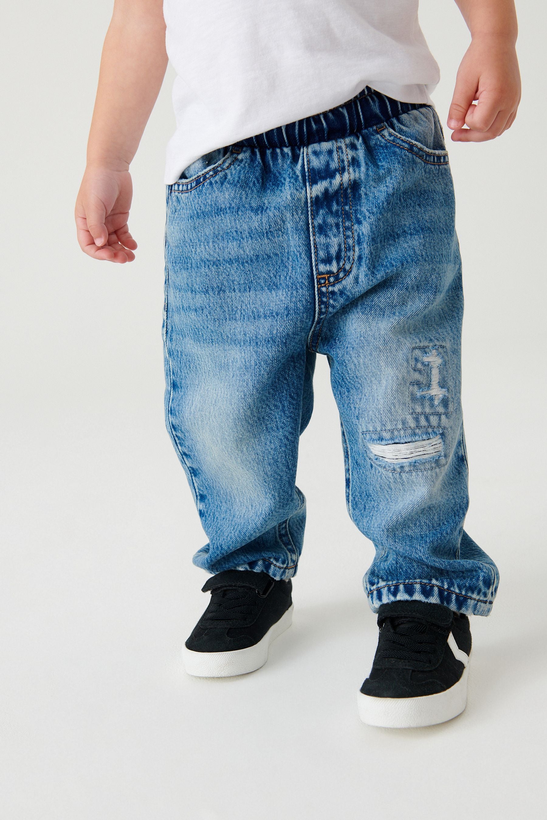 Tint Blue Pull-On TENCEL Distressed Jeans (3mths-7yrs)