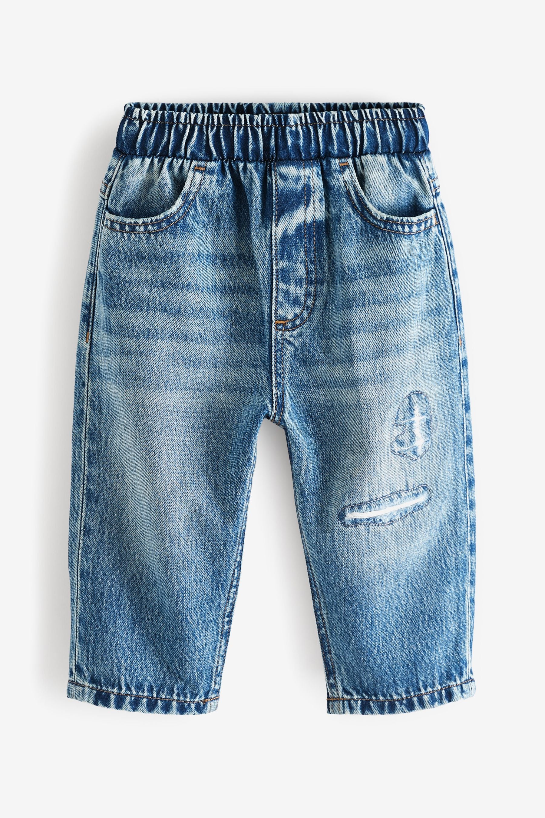 Tint Blue Pull-On TENCEL Distressed Jeans (3mths-7yrs)