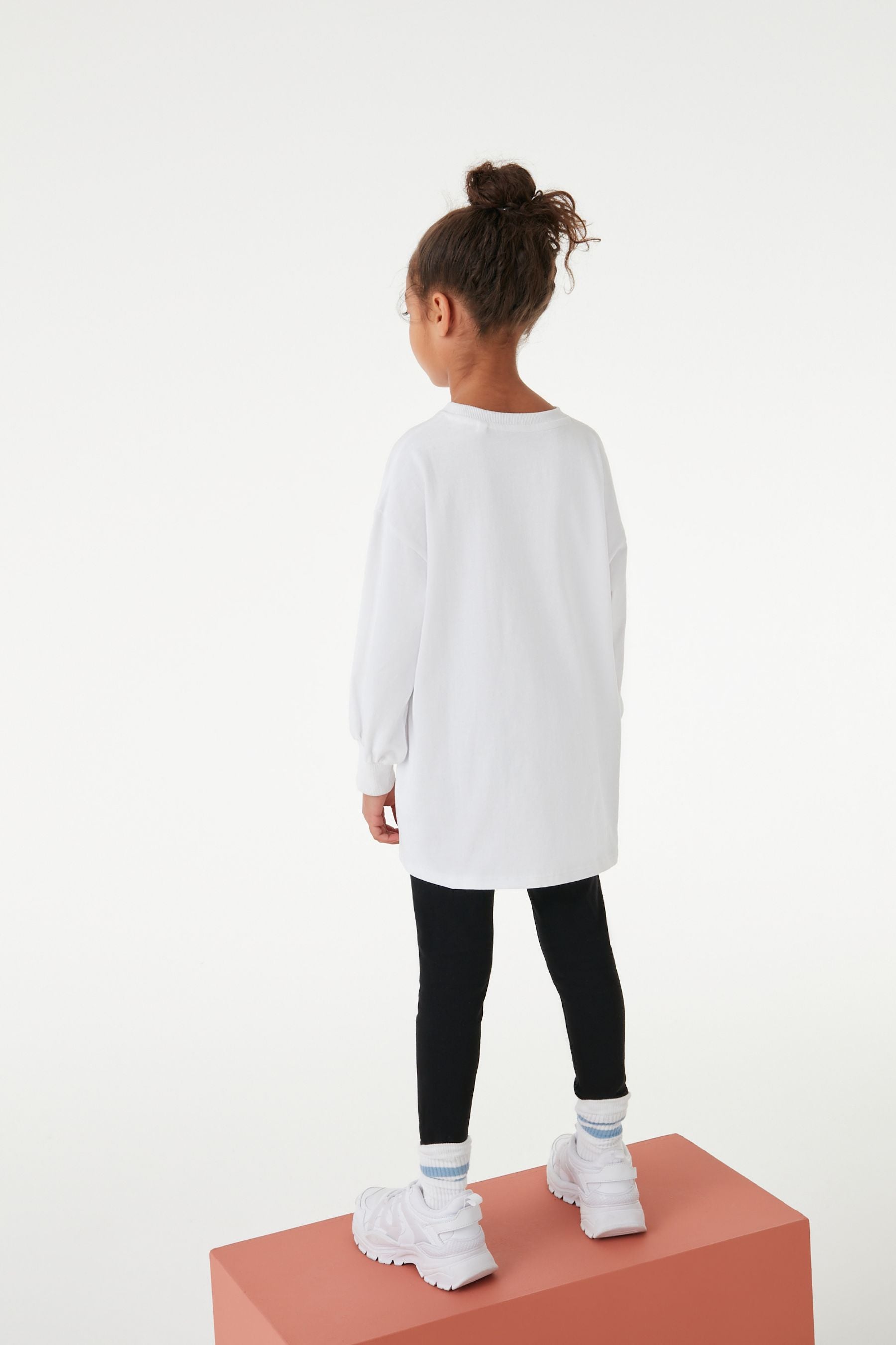 Ecru White Cuffed Cosy Jersey Long Sleeved Top (3-16yrs)