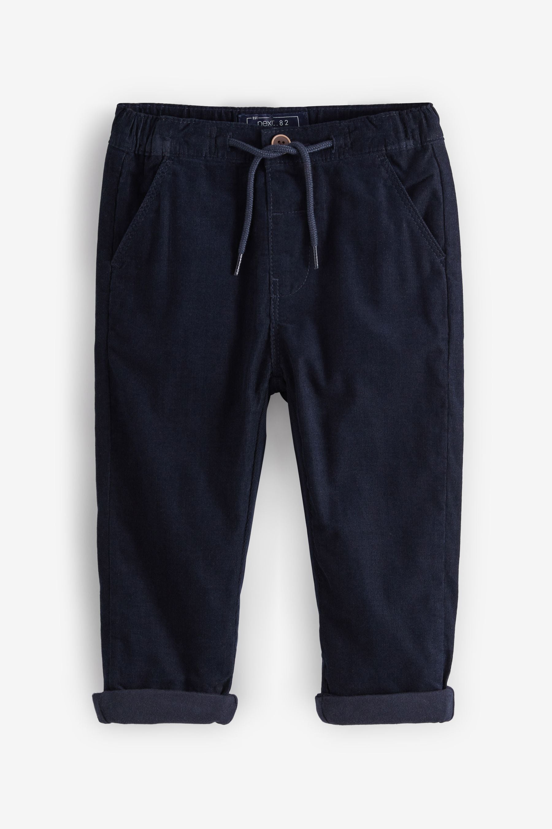 Navy Blue Lined Pull-On Cord Trousers (3mths-7yrs)