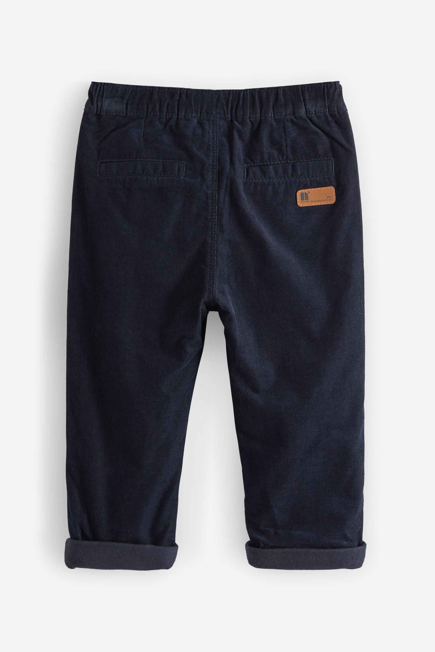 Navy Blue Lined Pull-On Cord Trousers (3mths-7yrs)