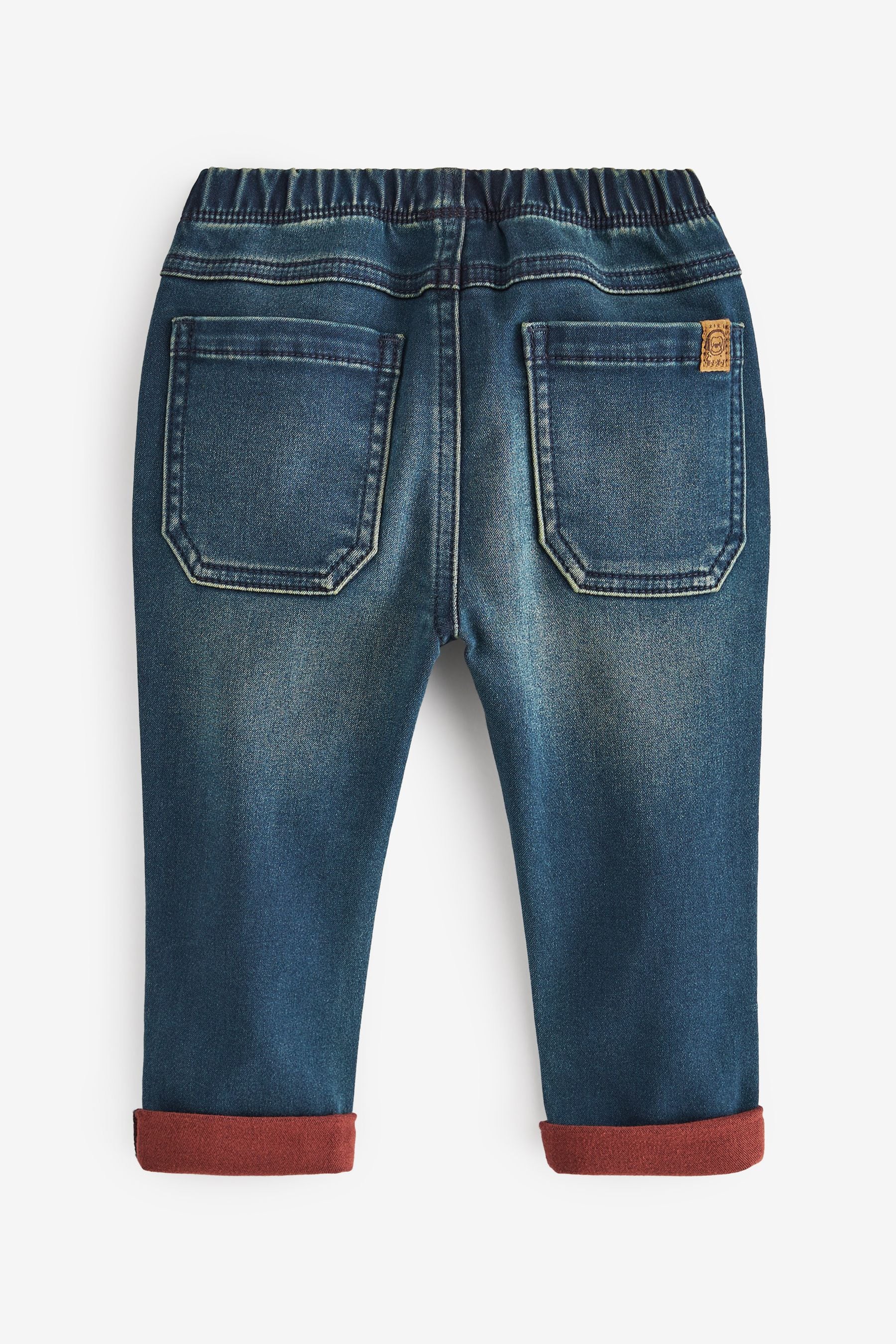 Dark Blue Rust Super Soft Pull-On Jeans With Stretch (3mths-7yrs)