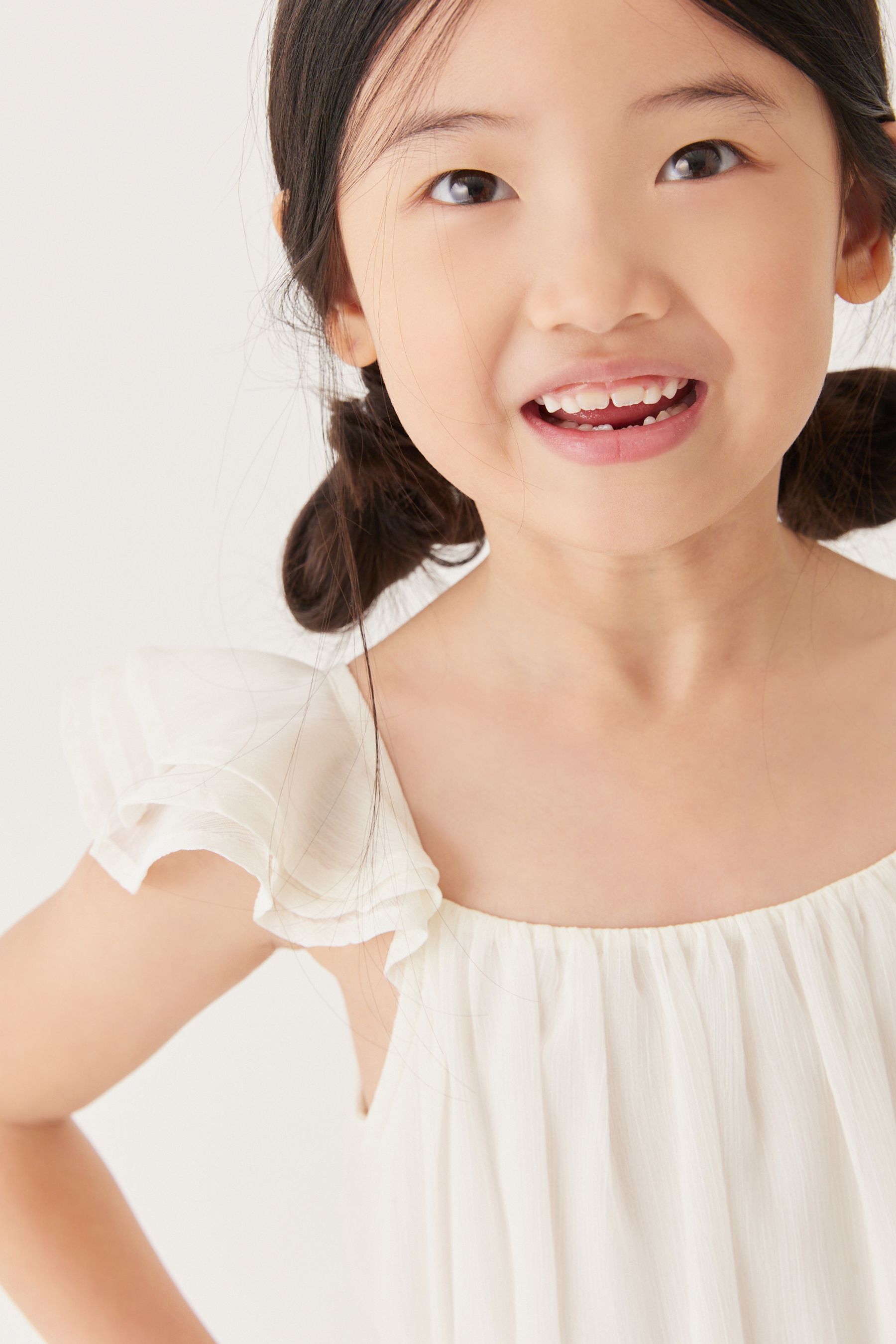 Cream Chiffon Party Dress (3-16yrs)