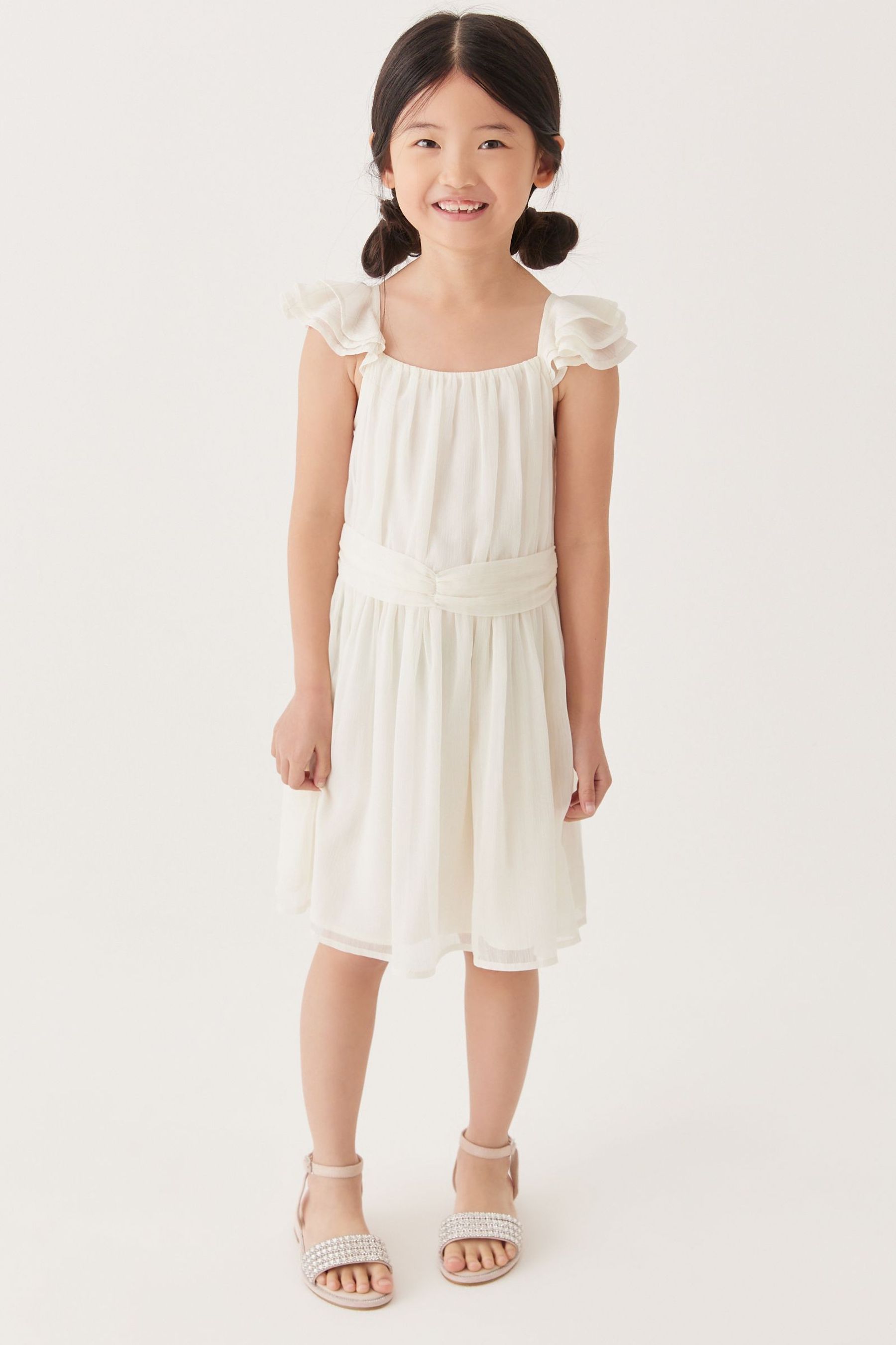 Cream Chiffon Party Dress (3-16yrs)