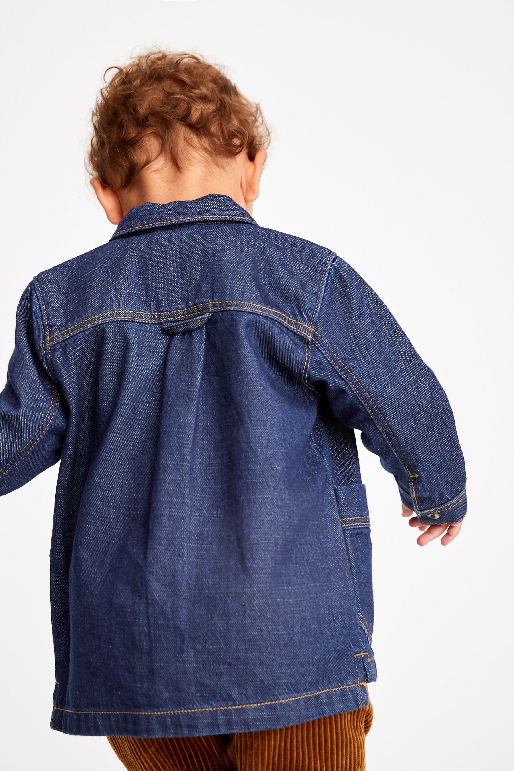 Denim Rinse Denim Shacket And Corduroy Trouser Set (3mths-9yrs)