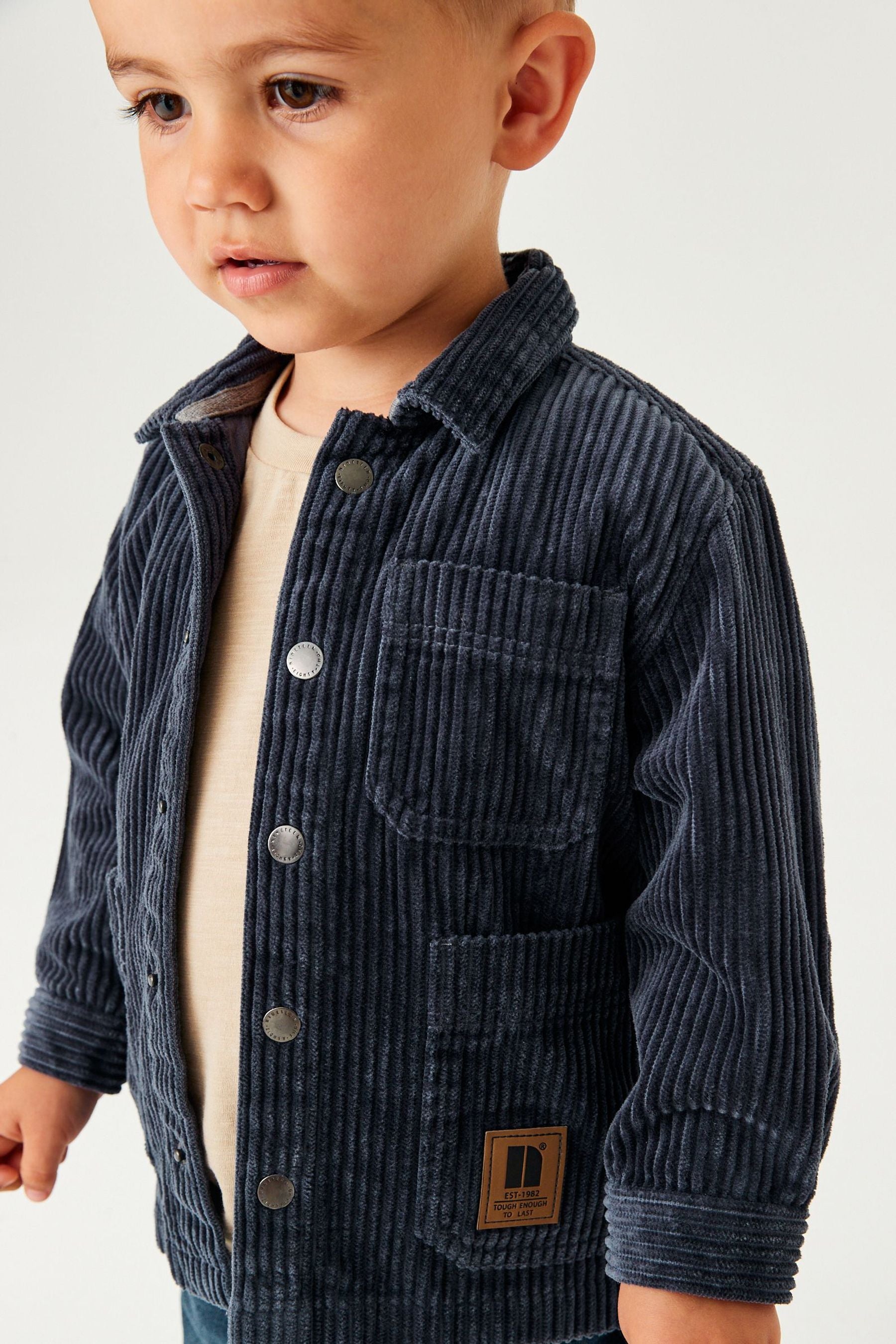 Indigo Blue Jumbo Cord Shacket (3mths-9yrs)