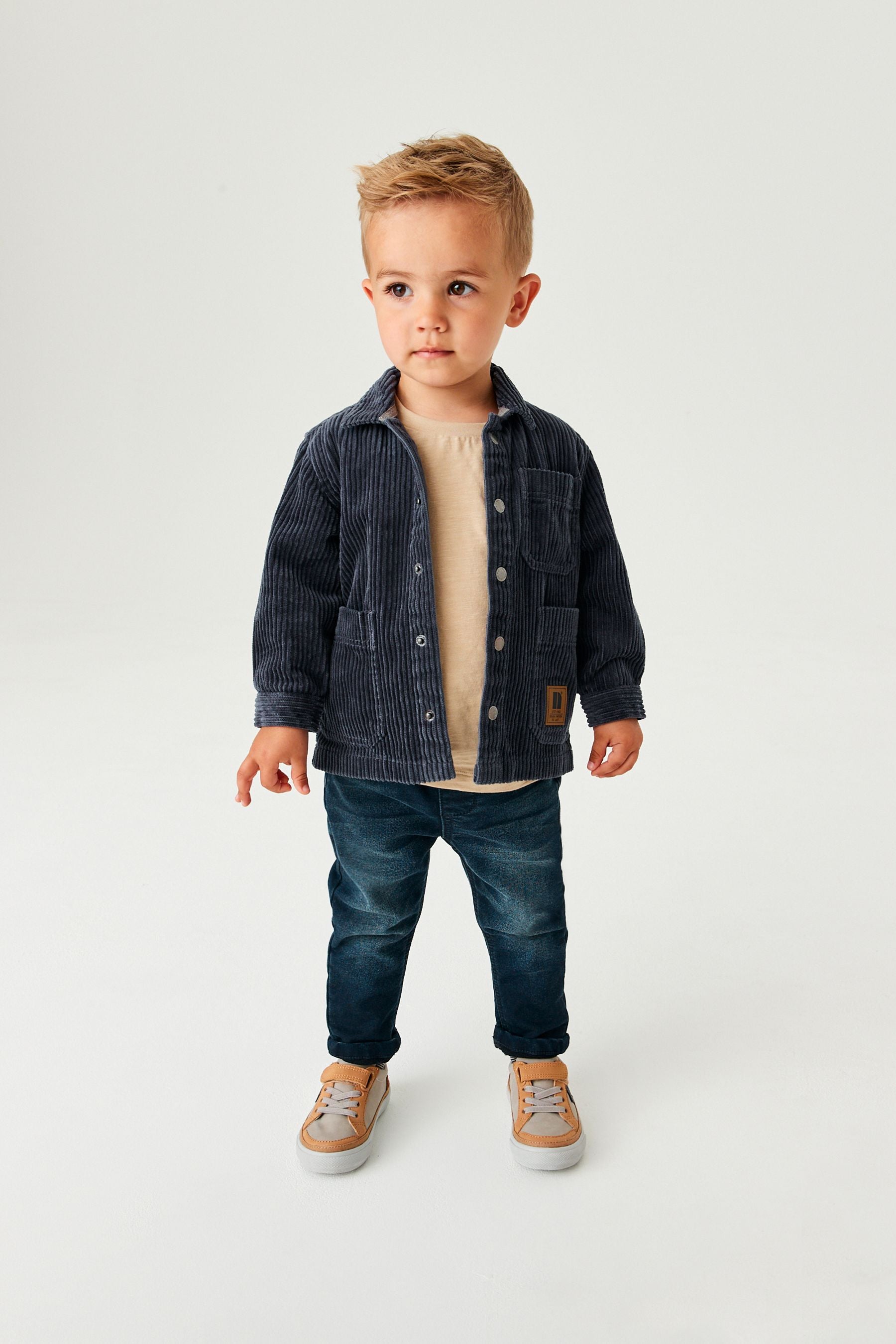 Indigo Blue Jumbo Cord Shacket (3mths-9yrs)