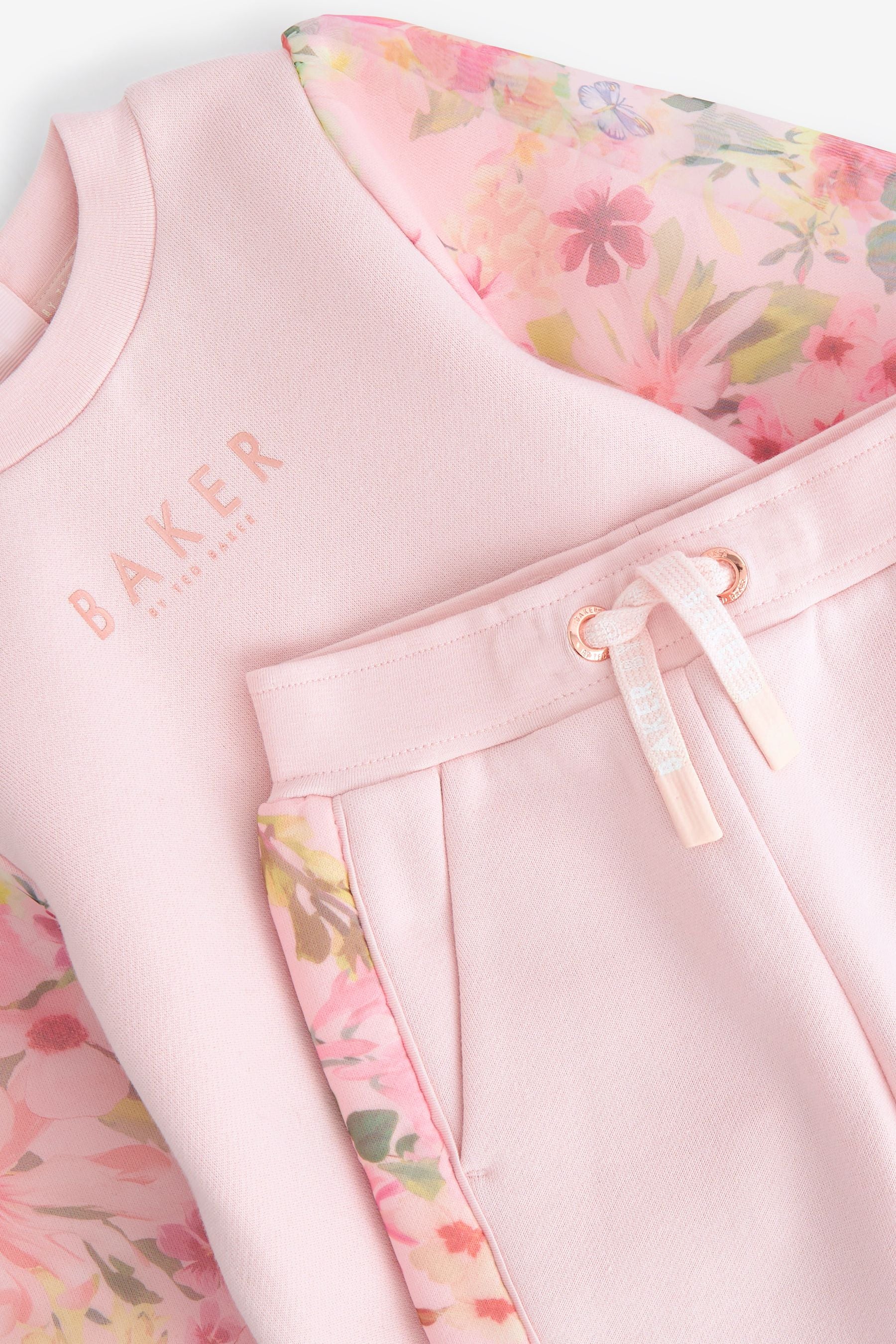 Baker by Ted Baker Pink Organza Sweatshirt and Joggers Set