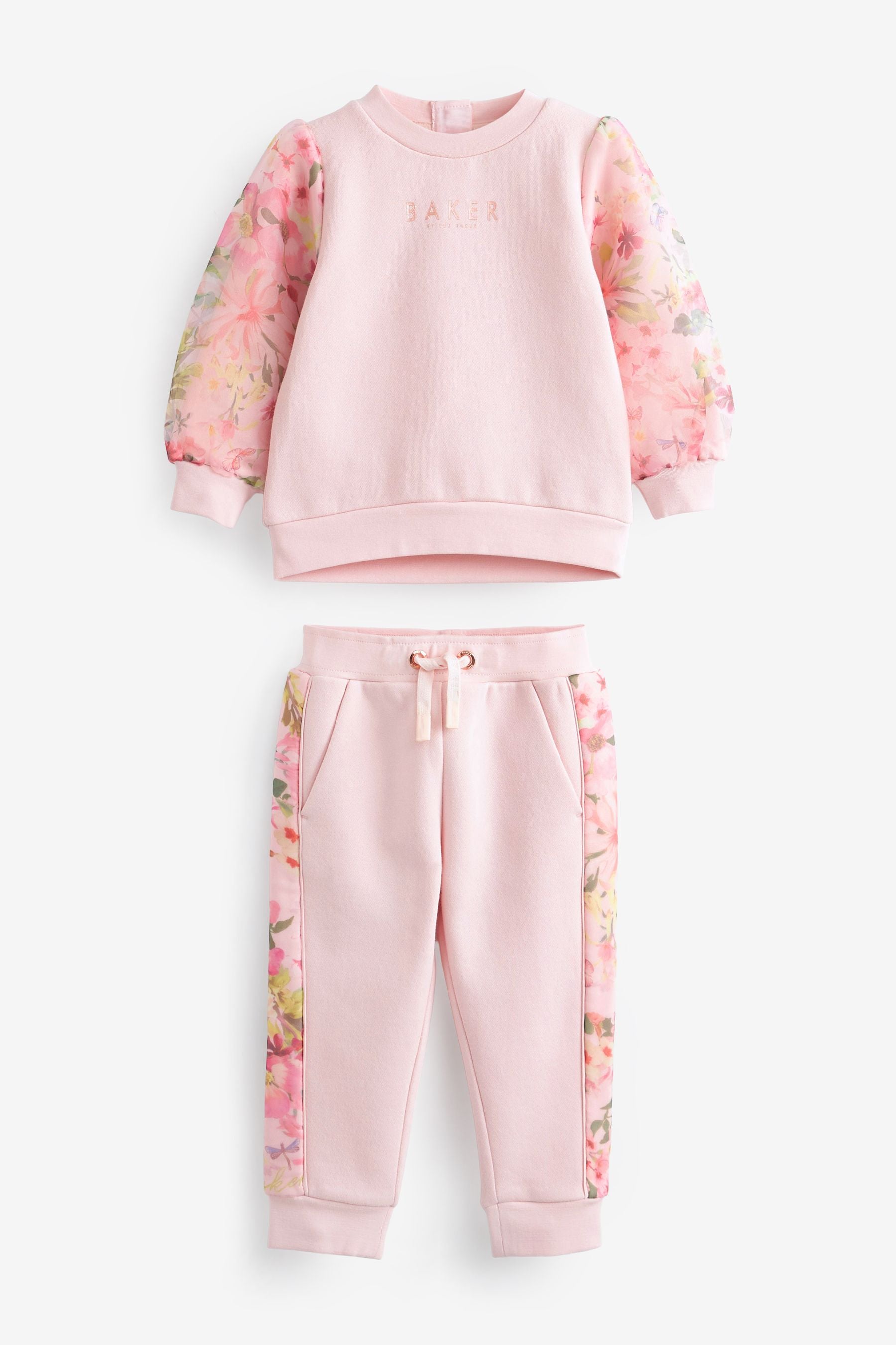 Baker by Ted Baker Pink Organza Sweatshirt and Joggers Set