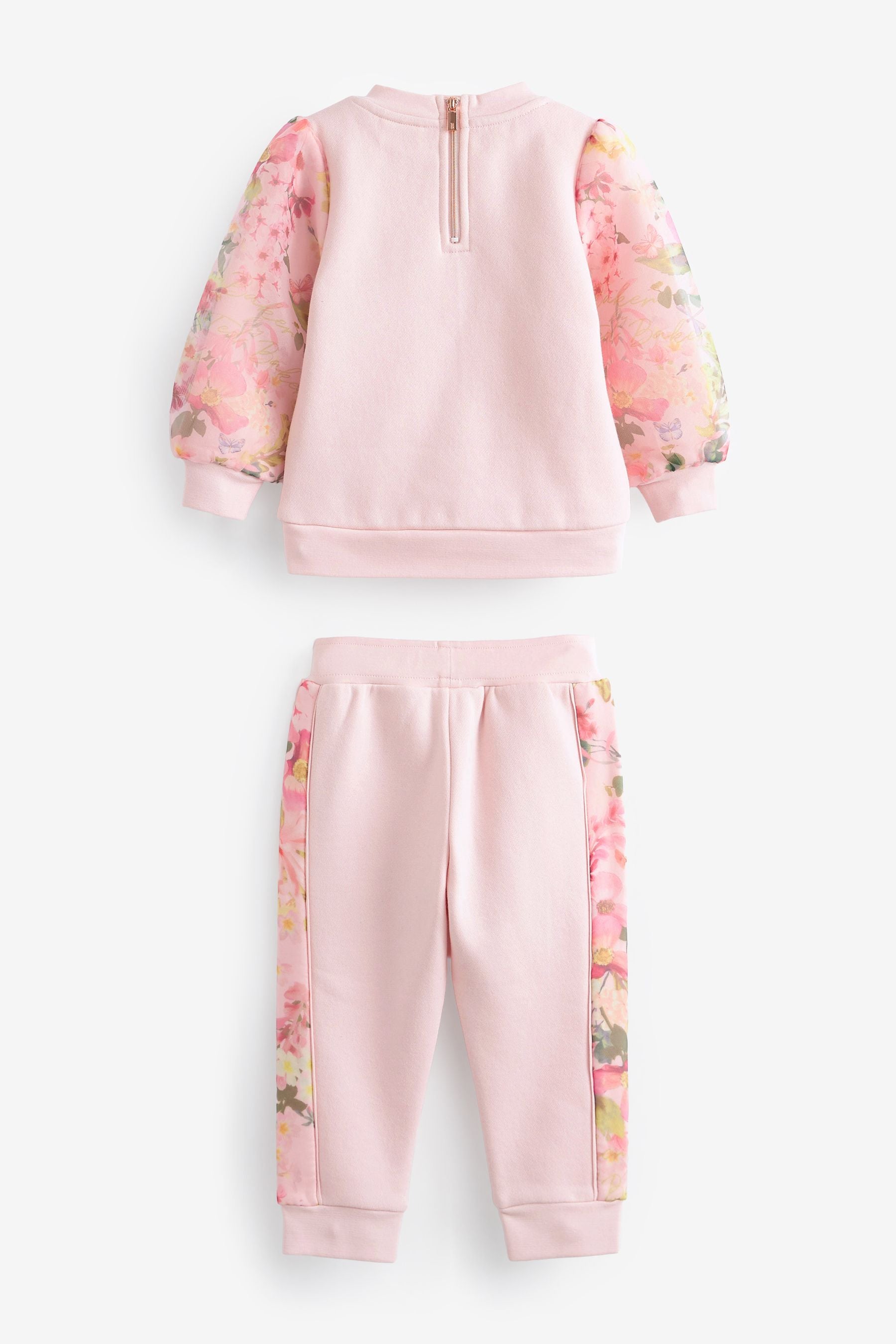 Baker by Ted Baker Pink Organza Sweatshirt and Joggers Set