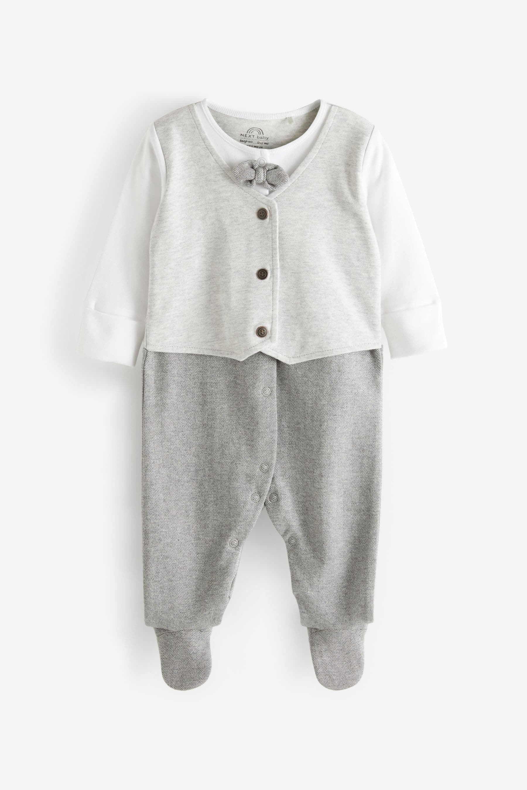 Grey Sleepsuit Smart Single Sleepsuit (0mths-2yrs)