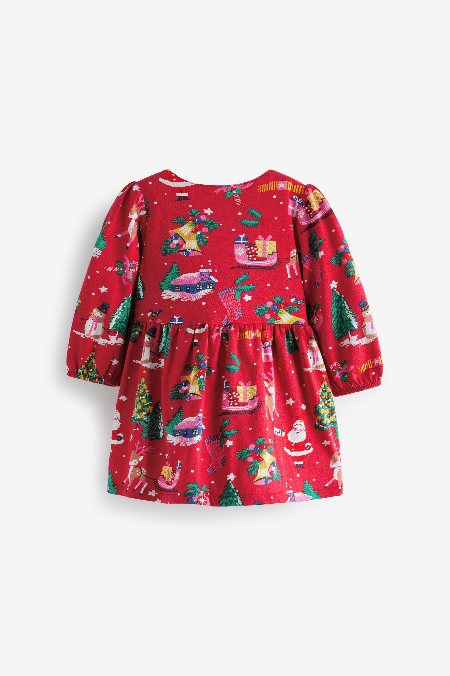 Red Christmas Baby Jersey Dress (0mths-2yrs)