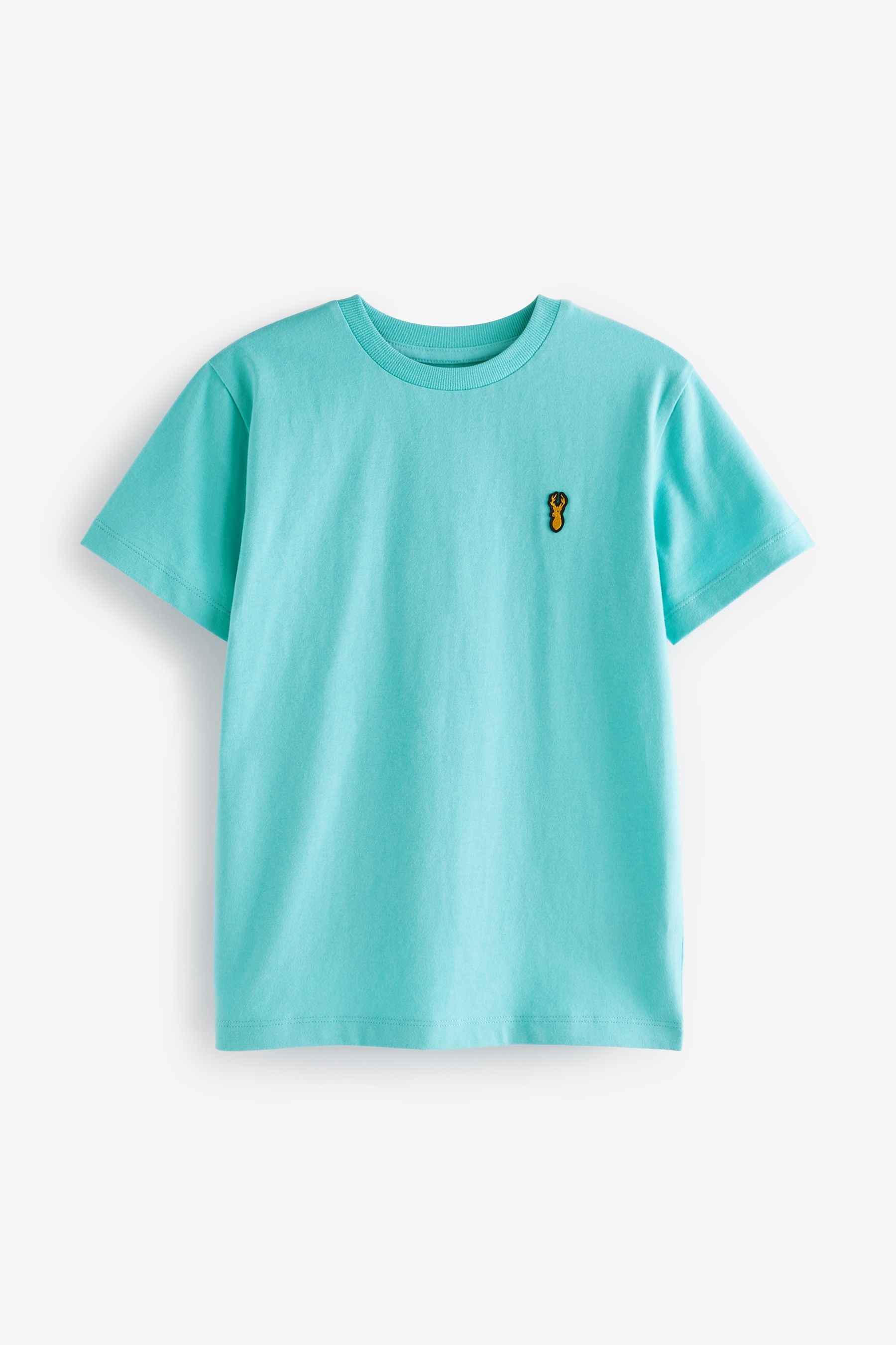 Mint Green Stag Embroidered Short Sleeve T-Shirt (3-16yrs)