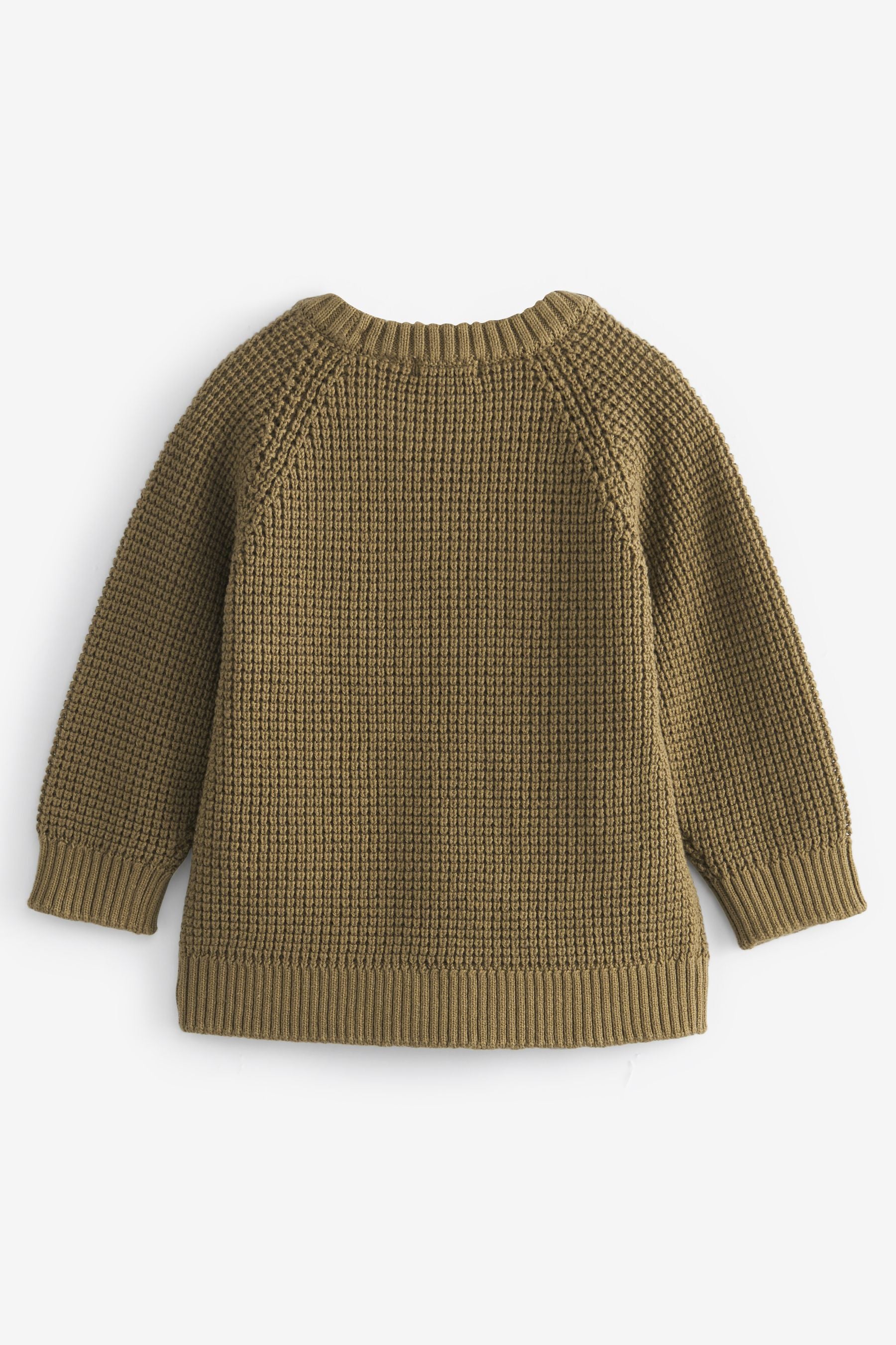 Khaki/Green Textured Knit Jumper (3mths-7yrs)