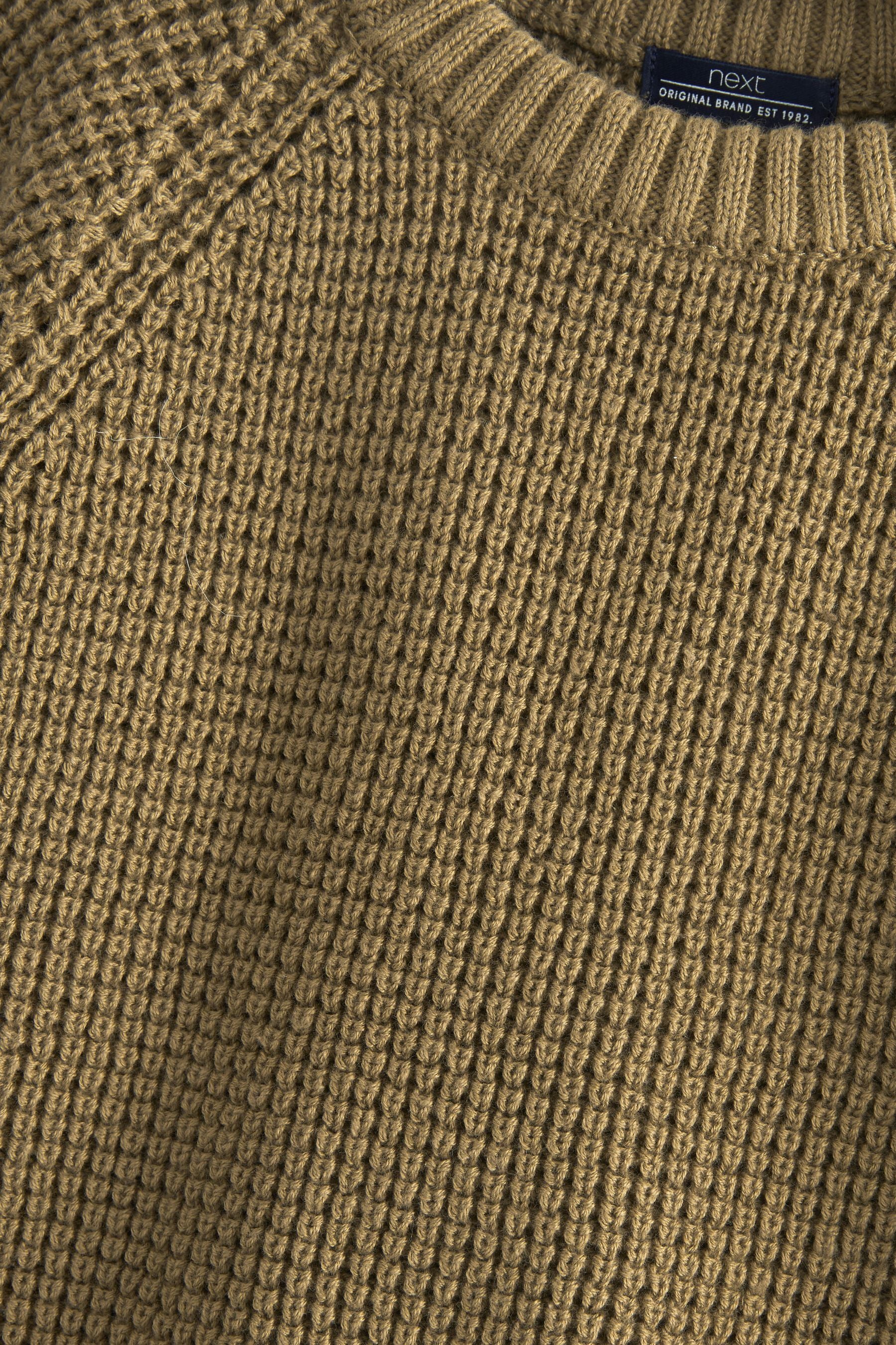 Khaki/Green Textured Knit Jumper (3mths-7yrs)