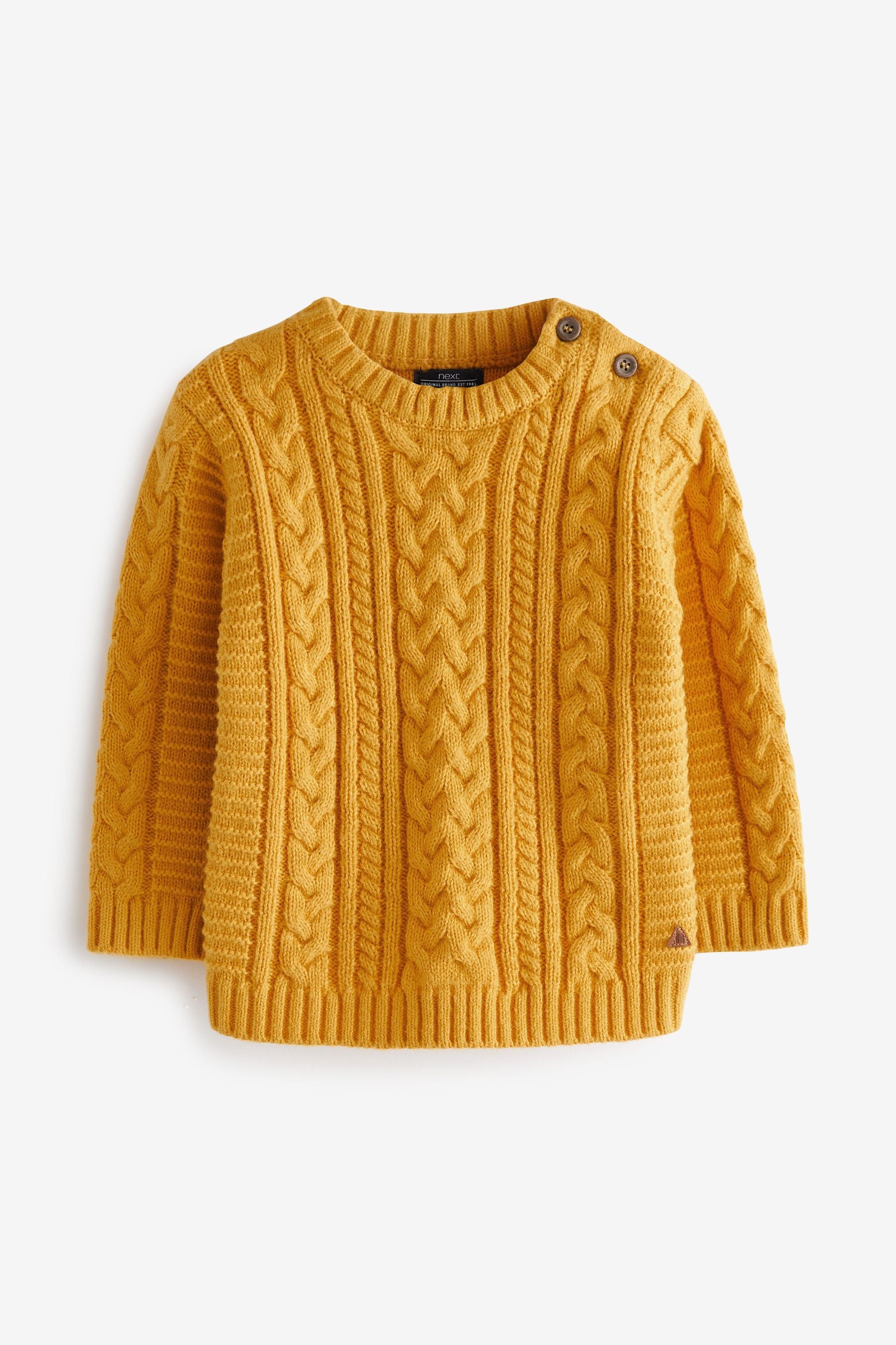 Yellow Cable Crew Jumper (3mths-7yrs)