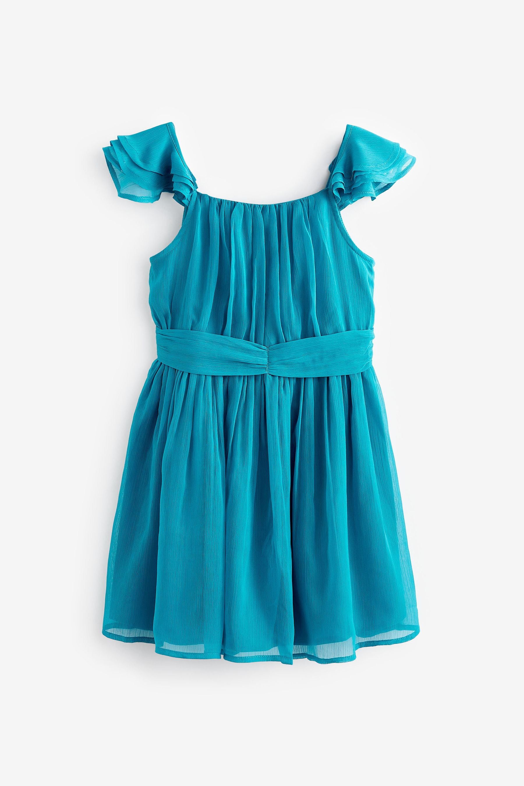 Teal Green Chiffon Party Dress (3-16yrs)