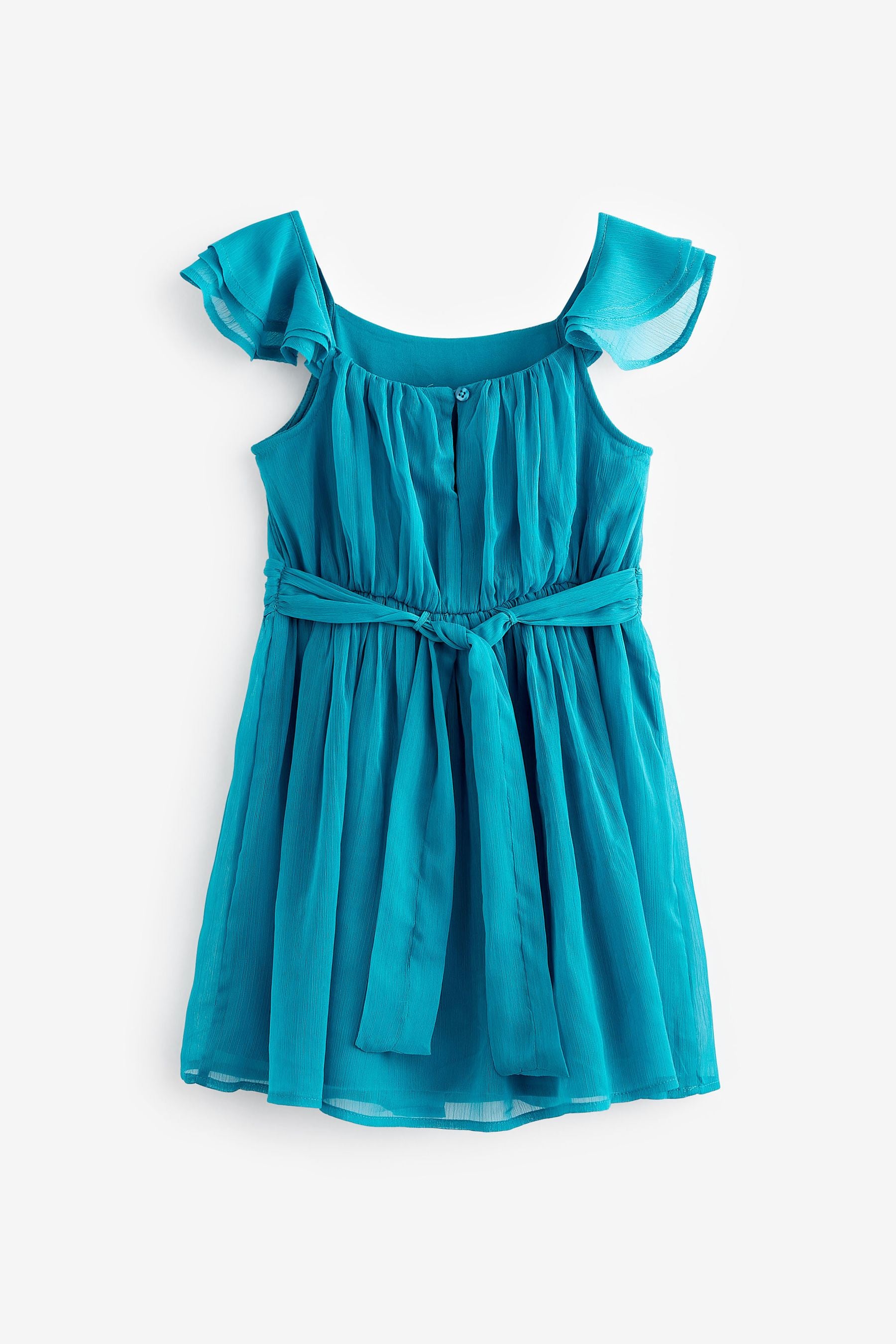 Teal Green Chiffon Party Dress (3-16yrs)