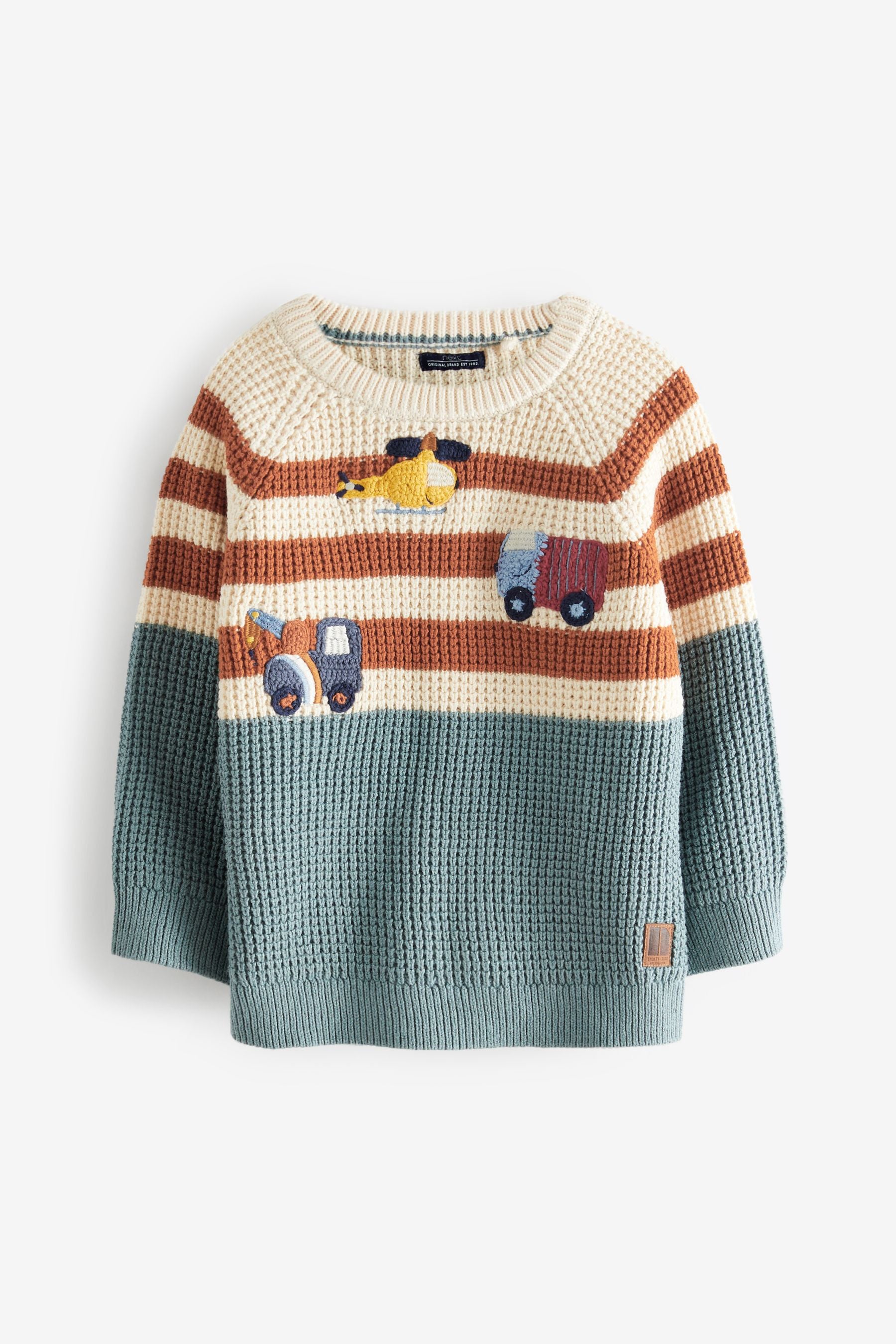 Blue Character Stripe Colourblock Jumper (3mths-7yrs)