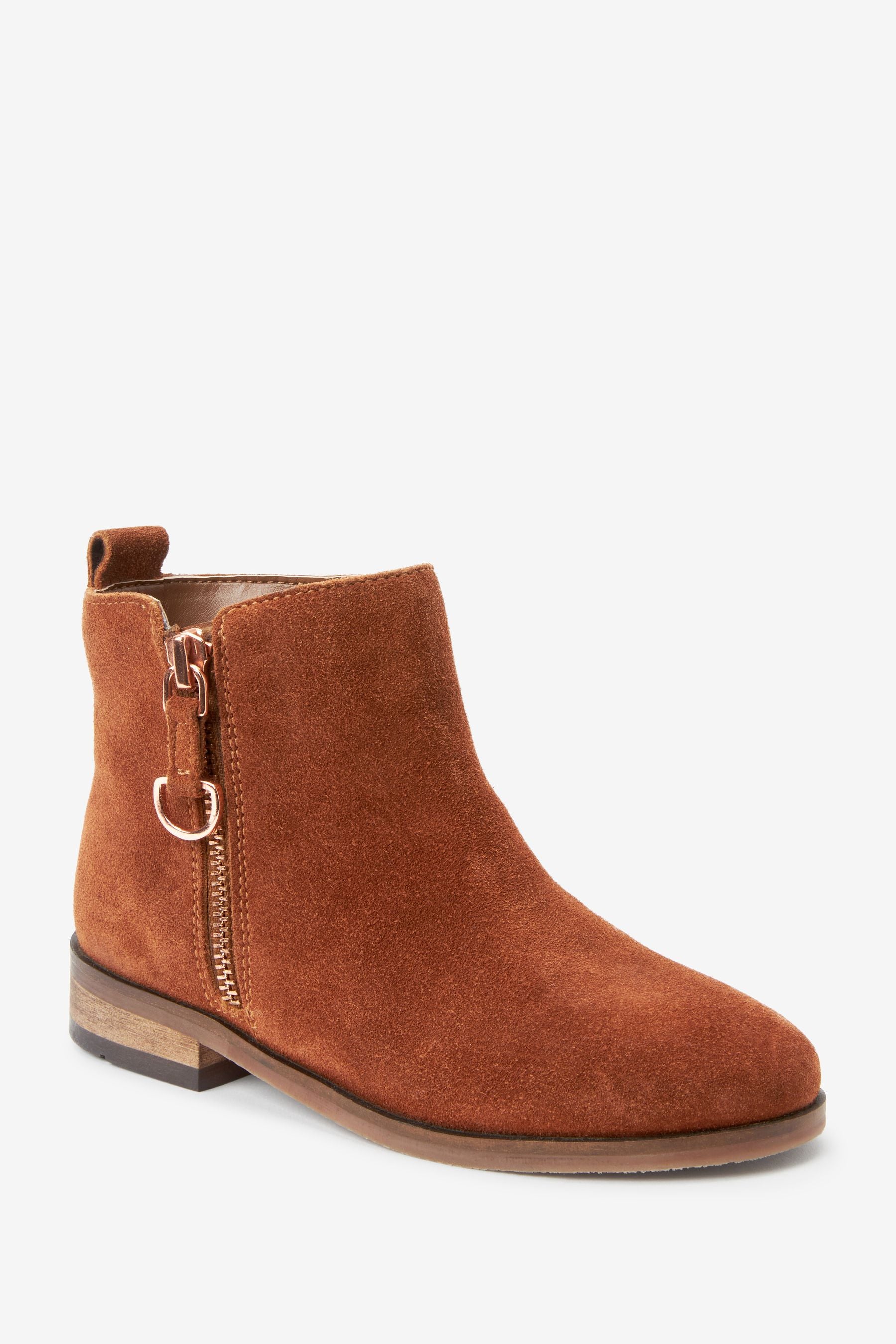 Tan Brown Suede Water Repellent Formal Boots