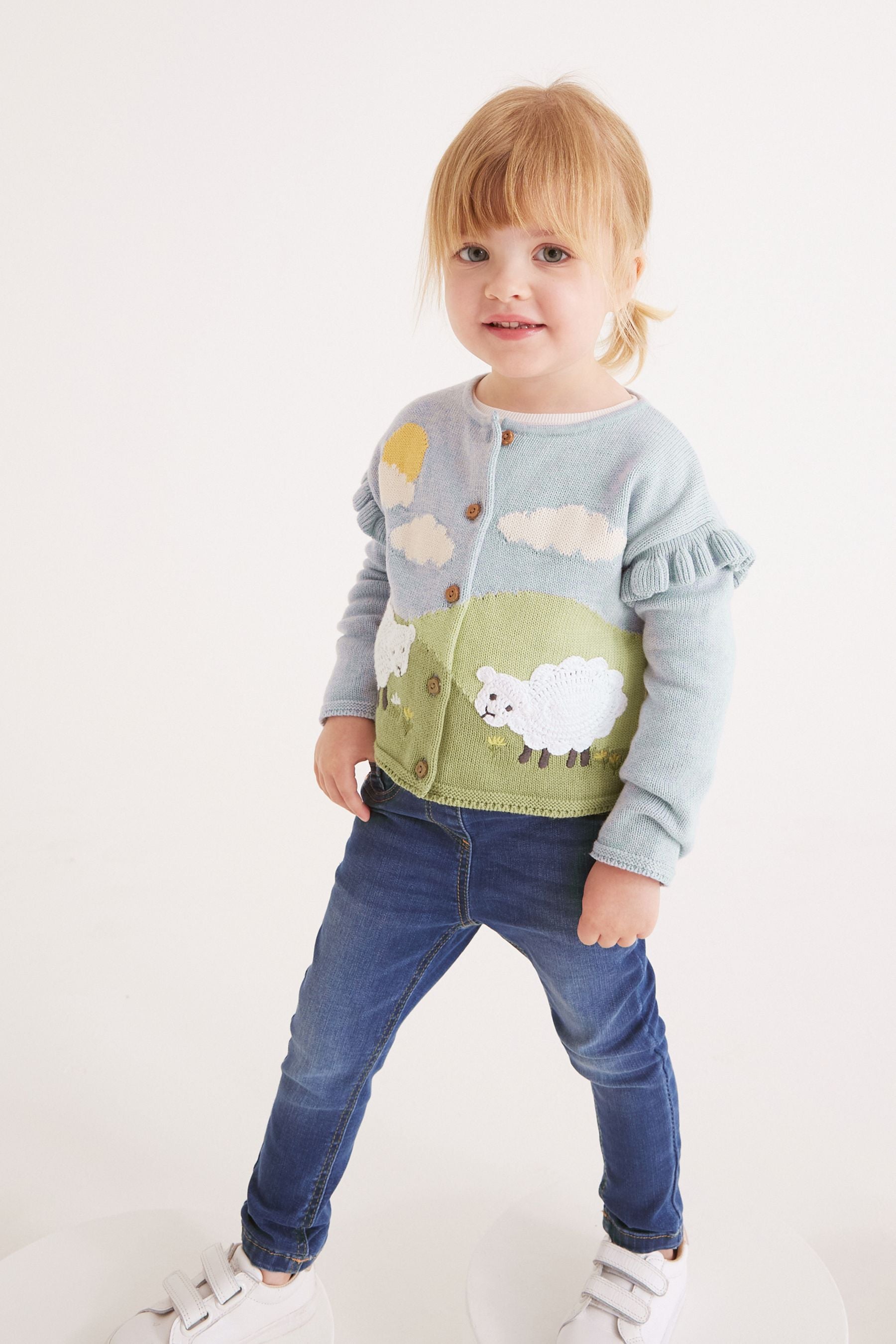 Blue Sheep Character Cardigan (3mths-7yrs)