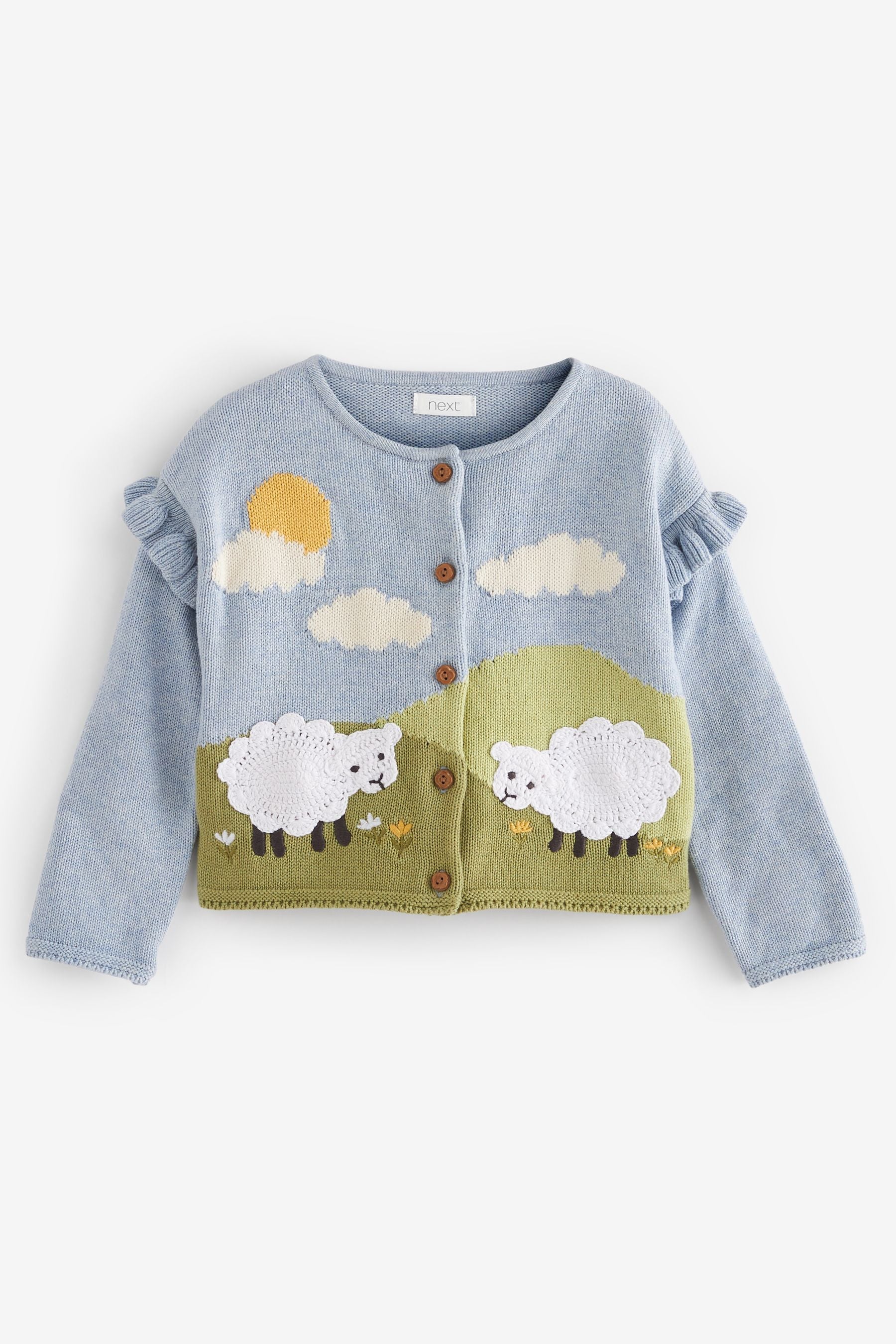 Blue Sheep Character Cardigan (3mths-7yrs)