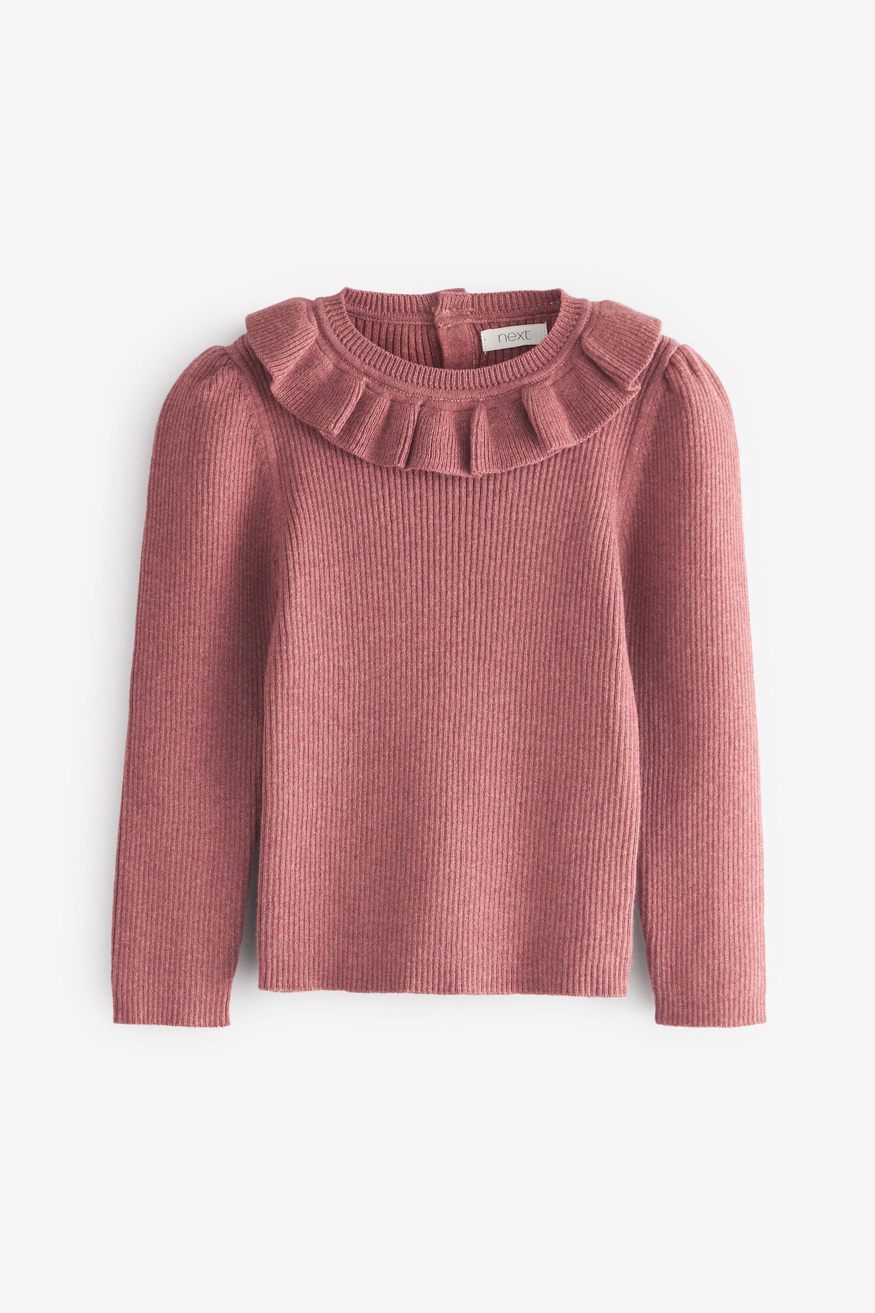 Pink Frill Neck Jumper (3mths-7yrs)