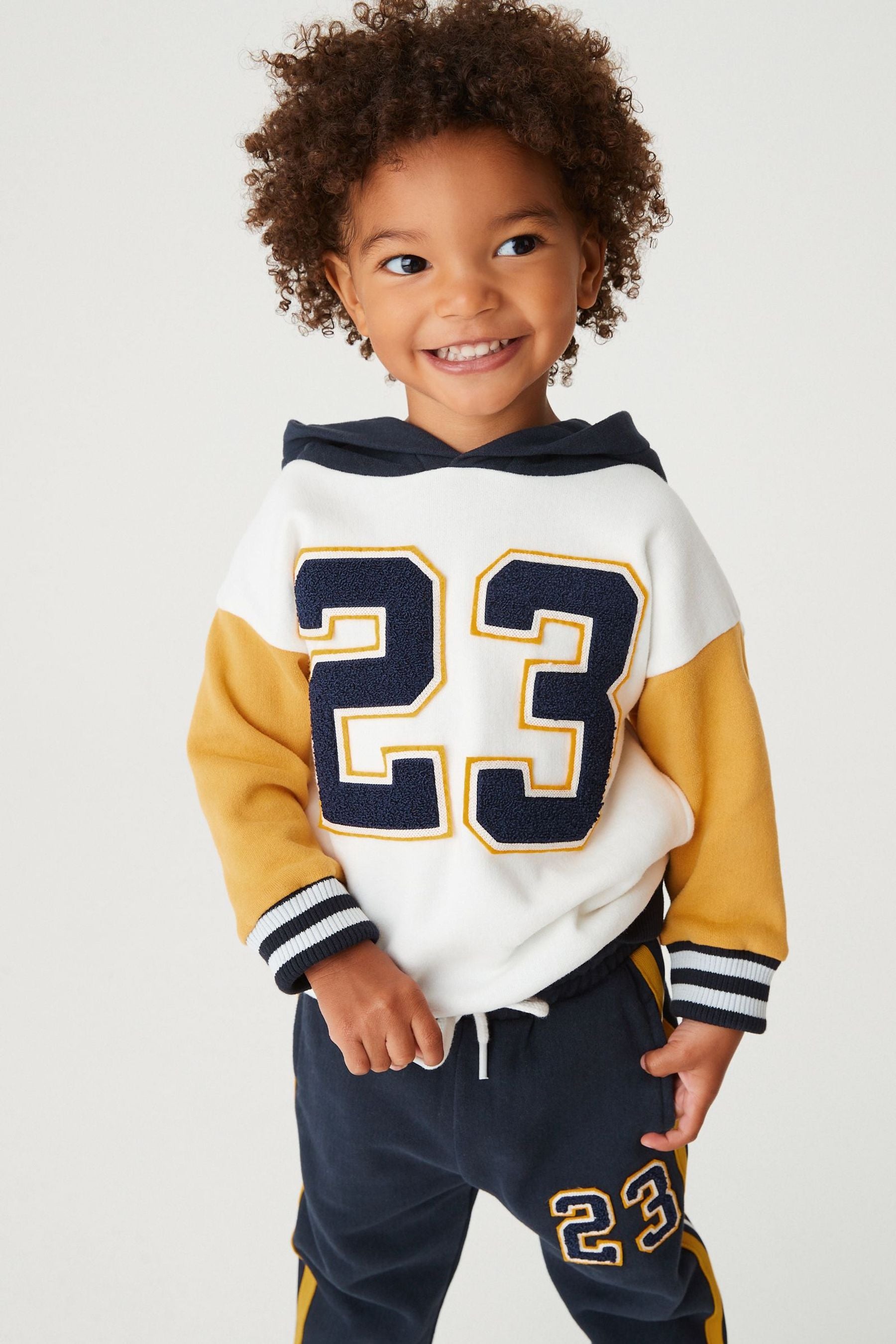 Multi Varsity Long Sleeve Jersey Hoodie (3mths-7yrs)