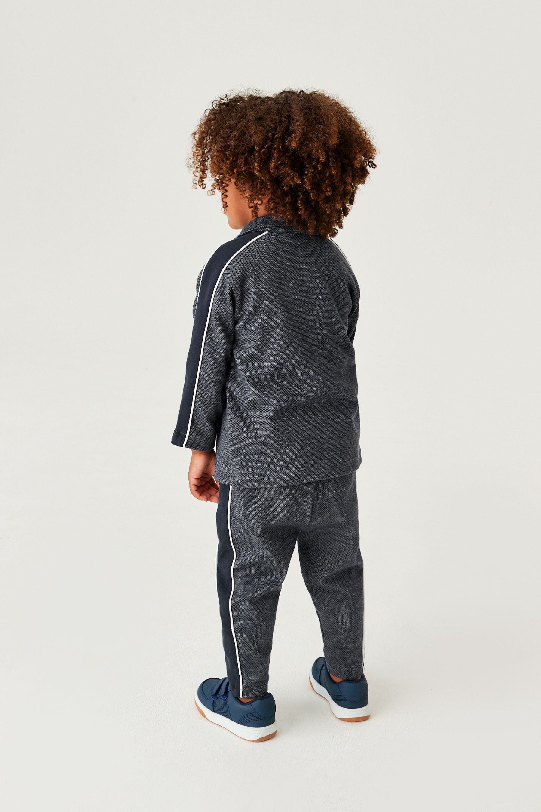 Blue Check 3 Piece Jersey cardigan And Joggers Set (3mths-7yrs)