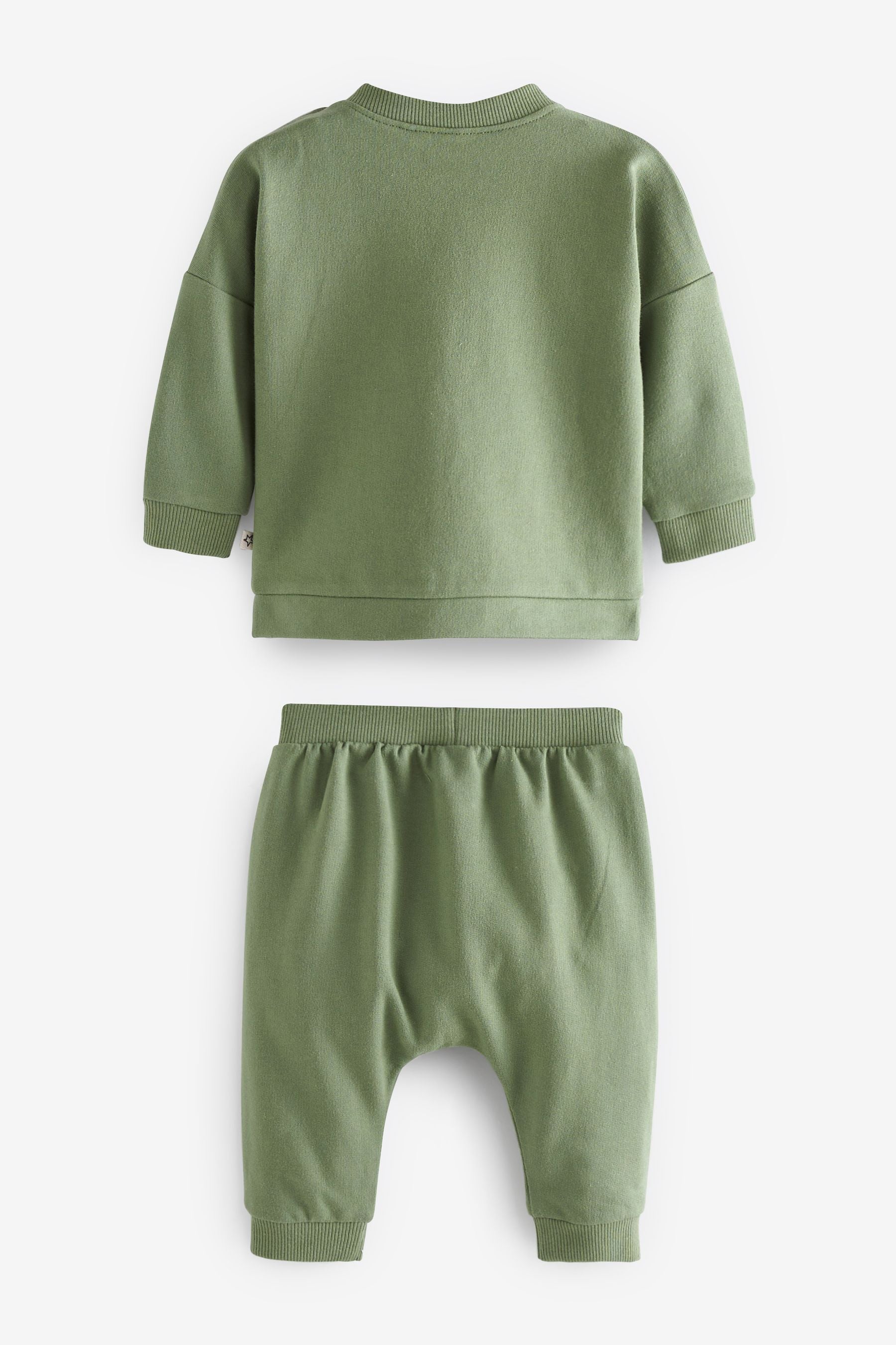 Sage Green 2 Piece Baby Co-ord Sweatshirt And Joggers Set