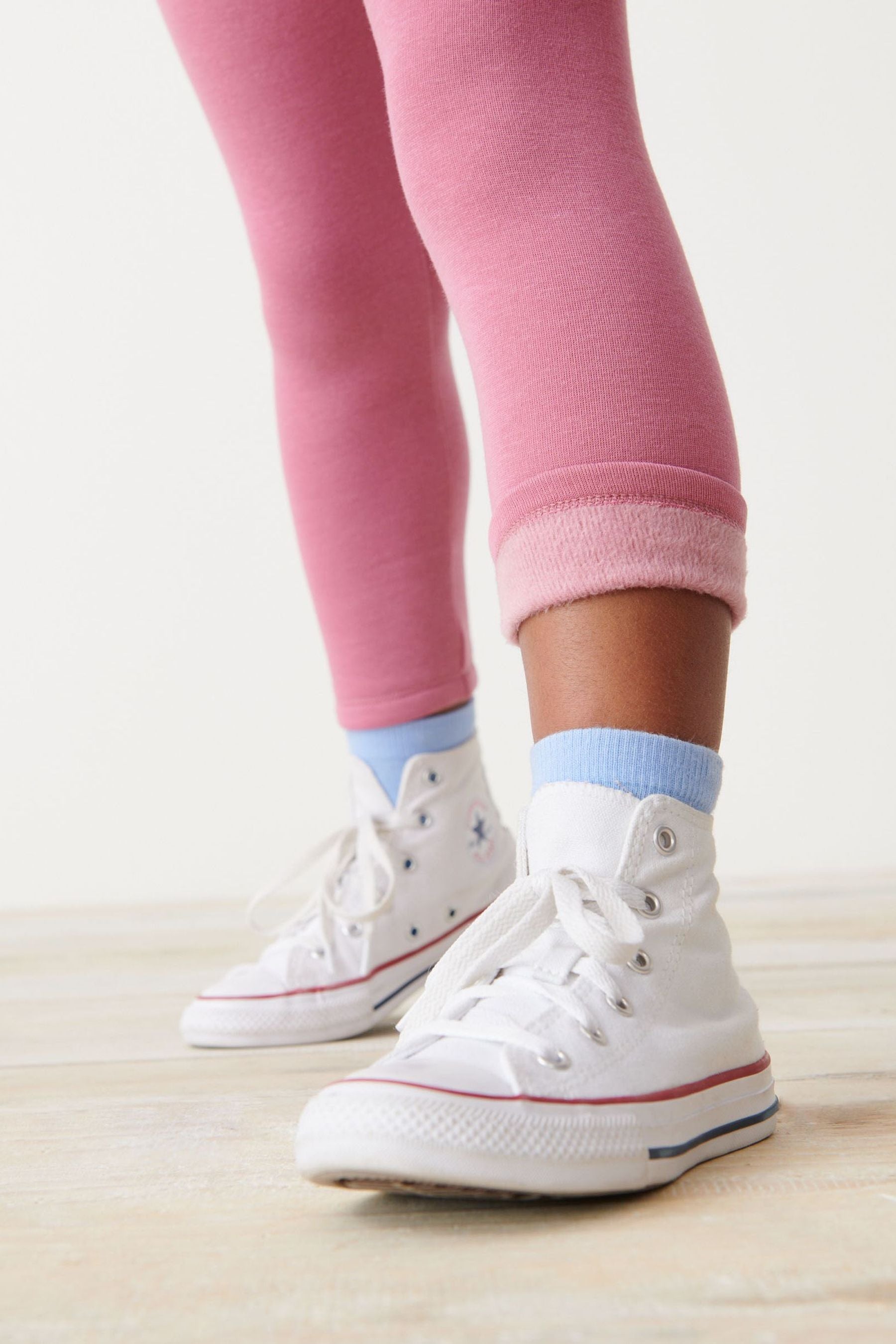 Pink Cosy Fleece Lined Leggings (3-16yrs)