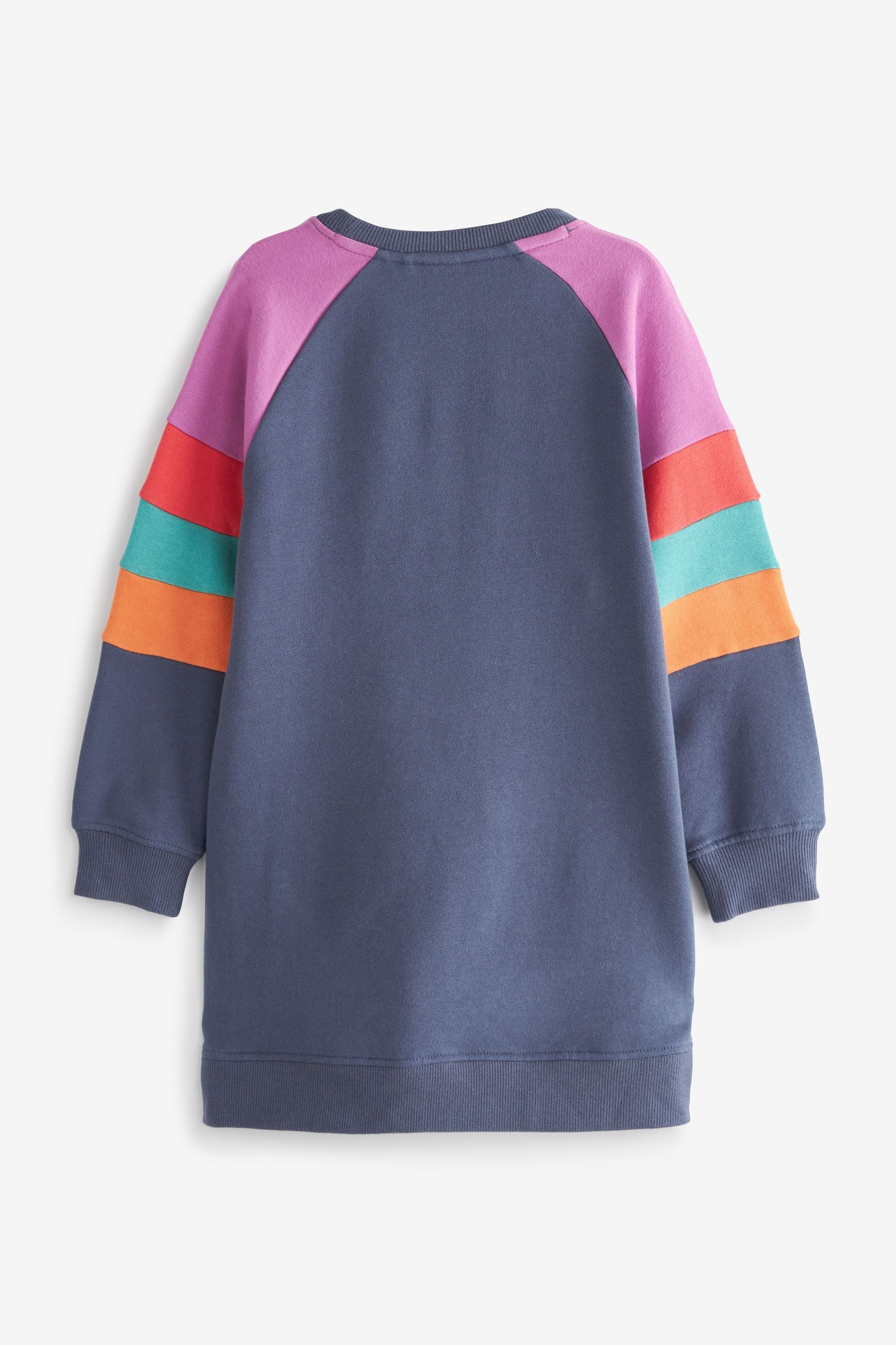 Blue Rainbow Sleeve Next Jumper Dress (3-16yrs)