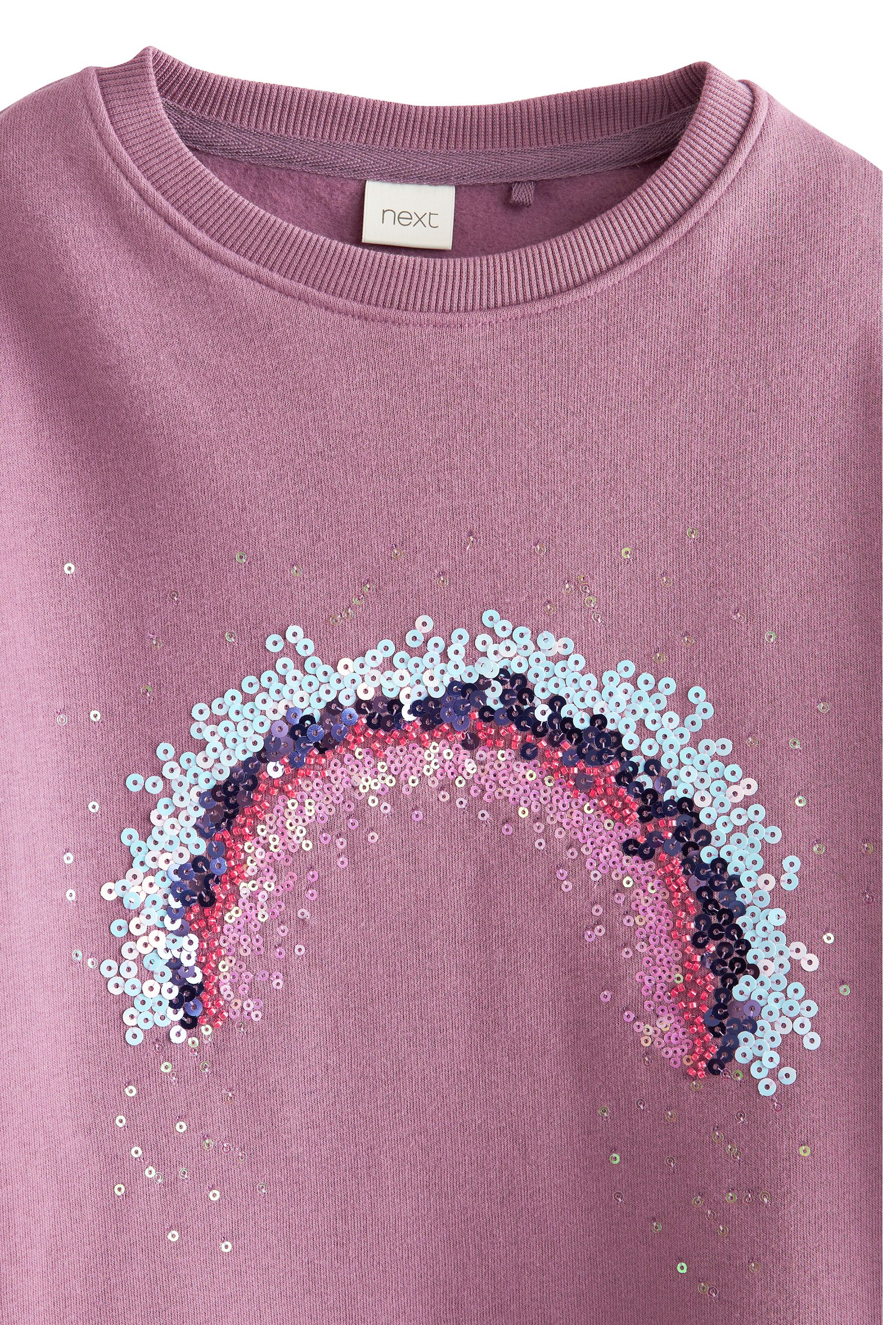 Purple Sequin Rainbow Nxt Jumper Dress (3-16yrs)