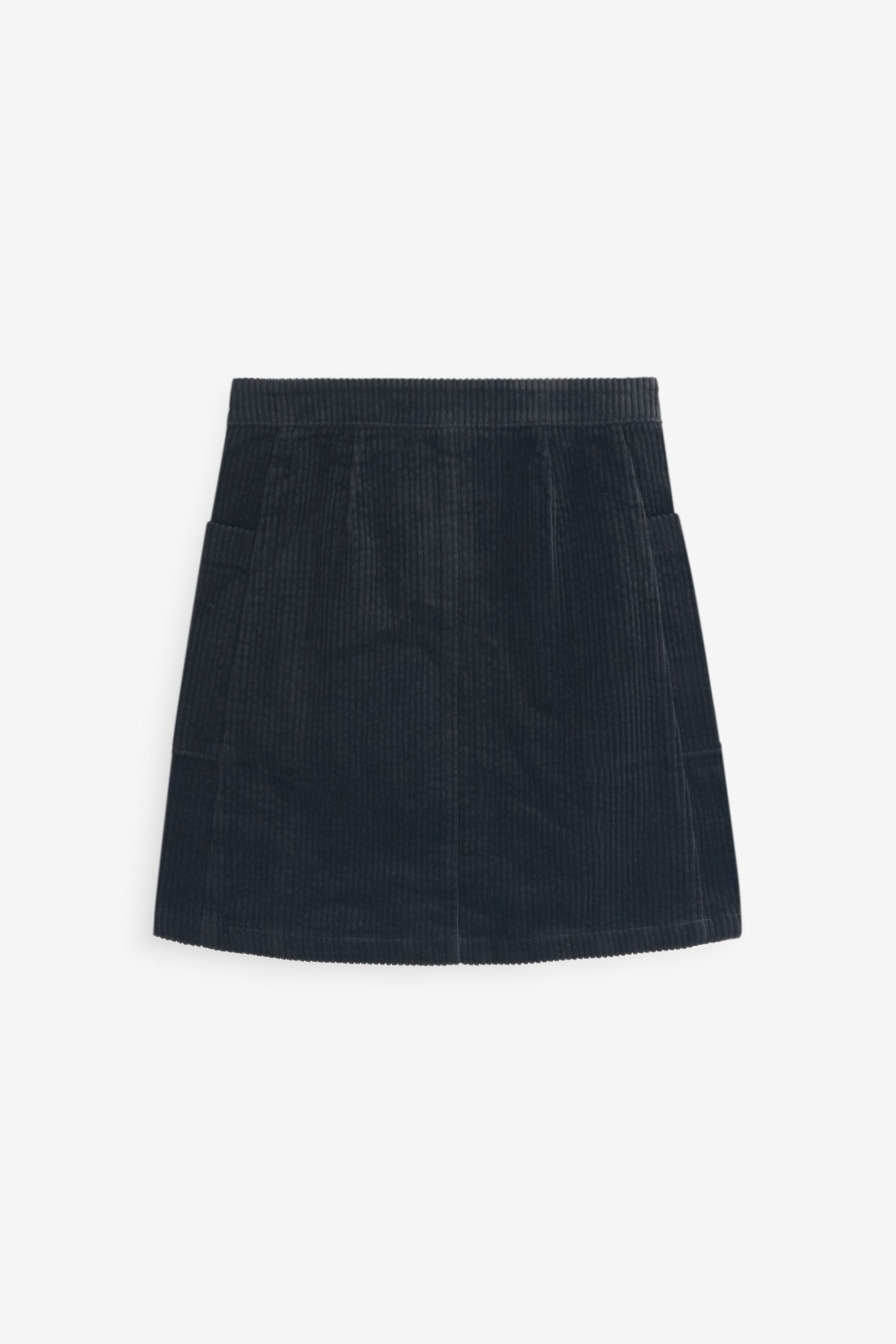 Black Button Through Cord Skirt (3-16yrs)