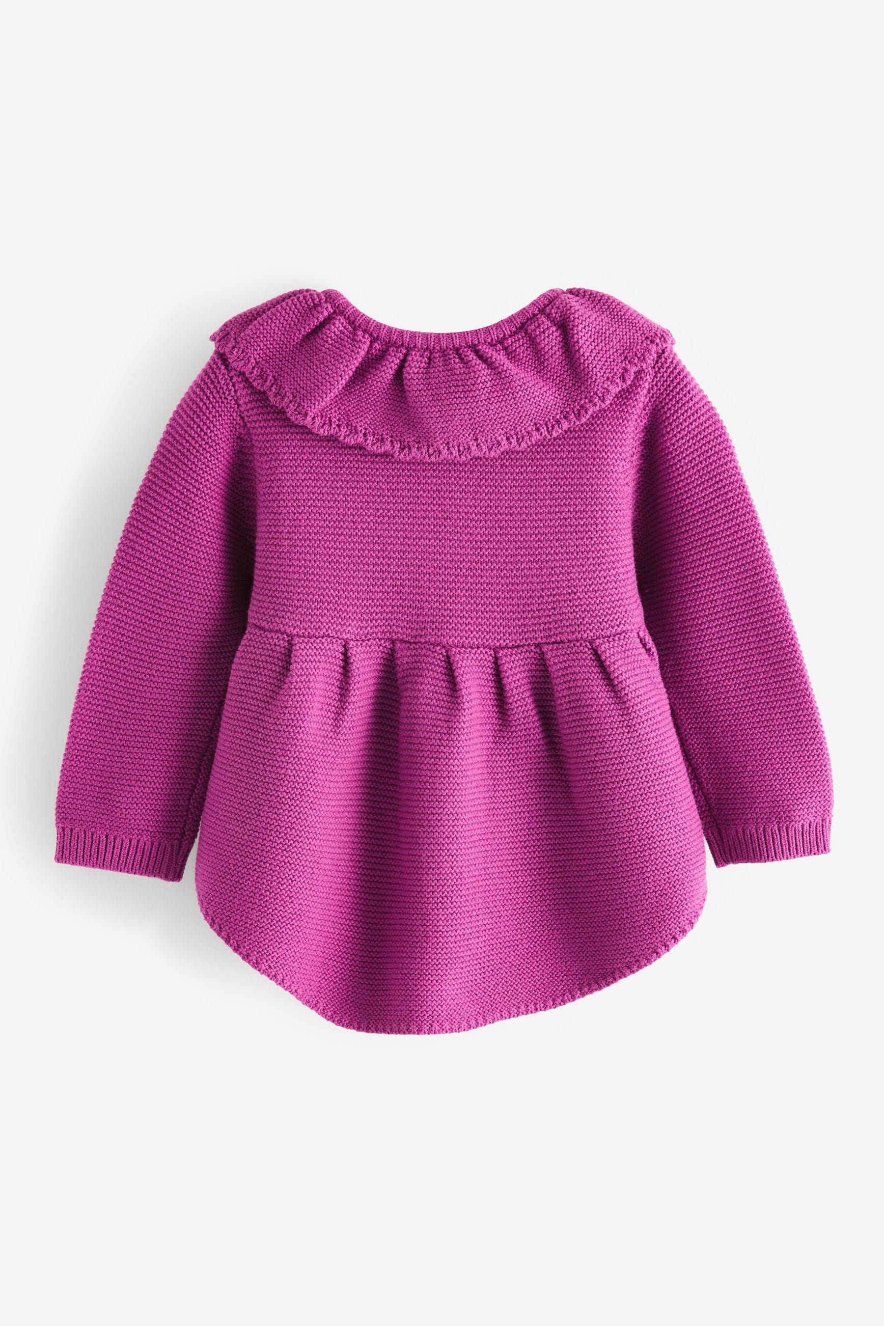 Raspberry Pink Frill Collar Baby Cardigan (0mths-2yrs)