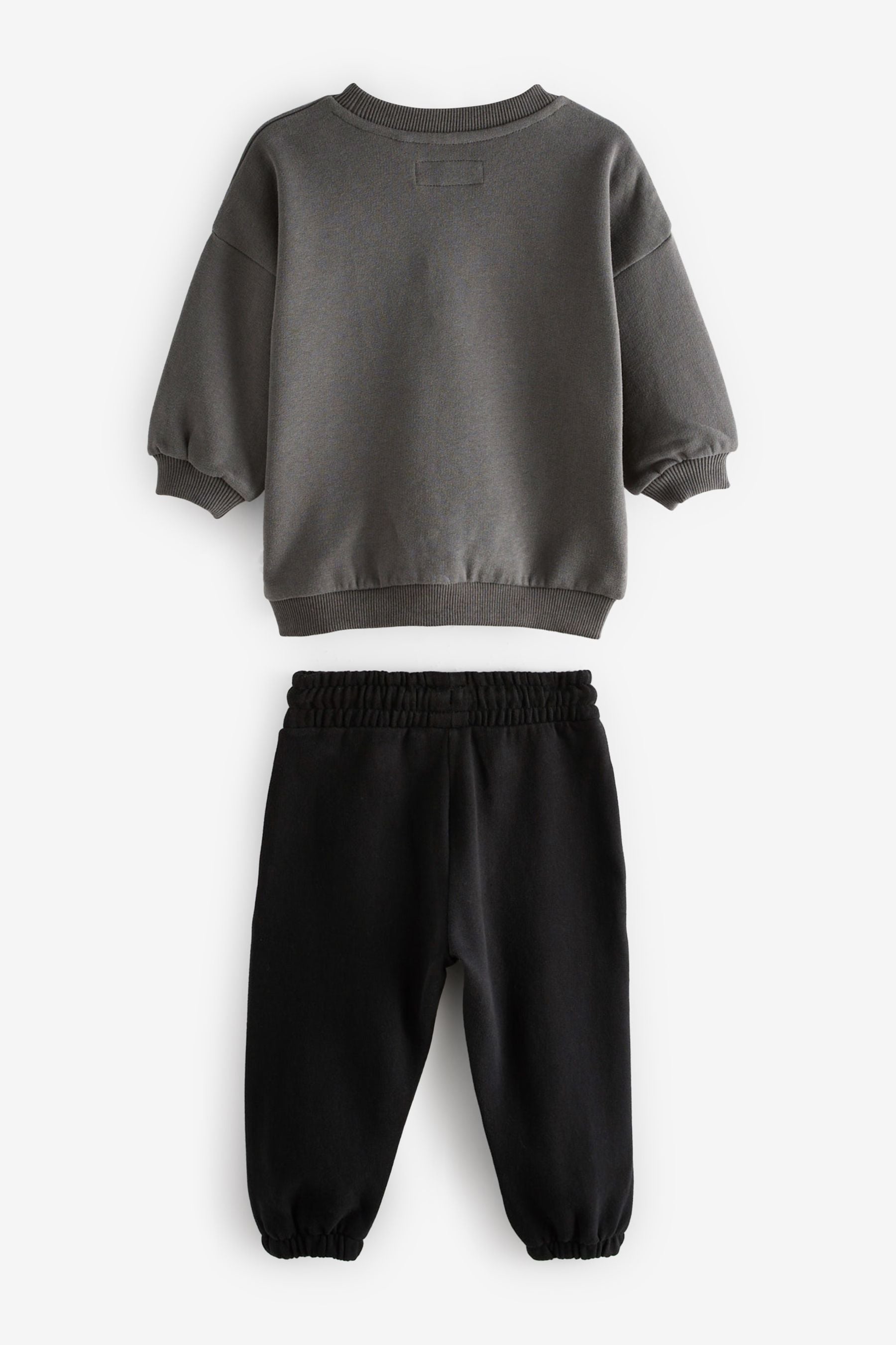 Charcoal Grey Oversized Sweatshirt And Joggers Set (3mths-7yrs)