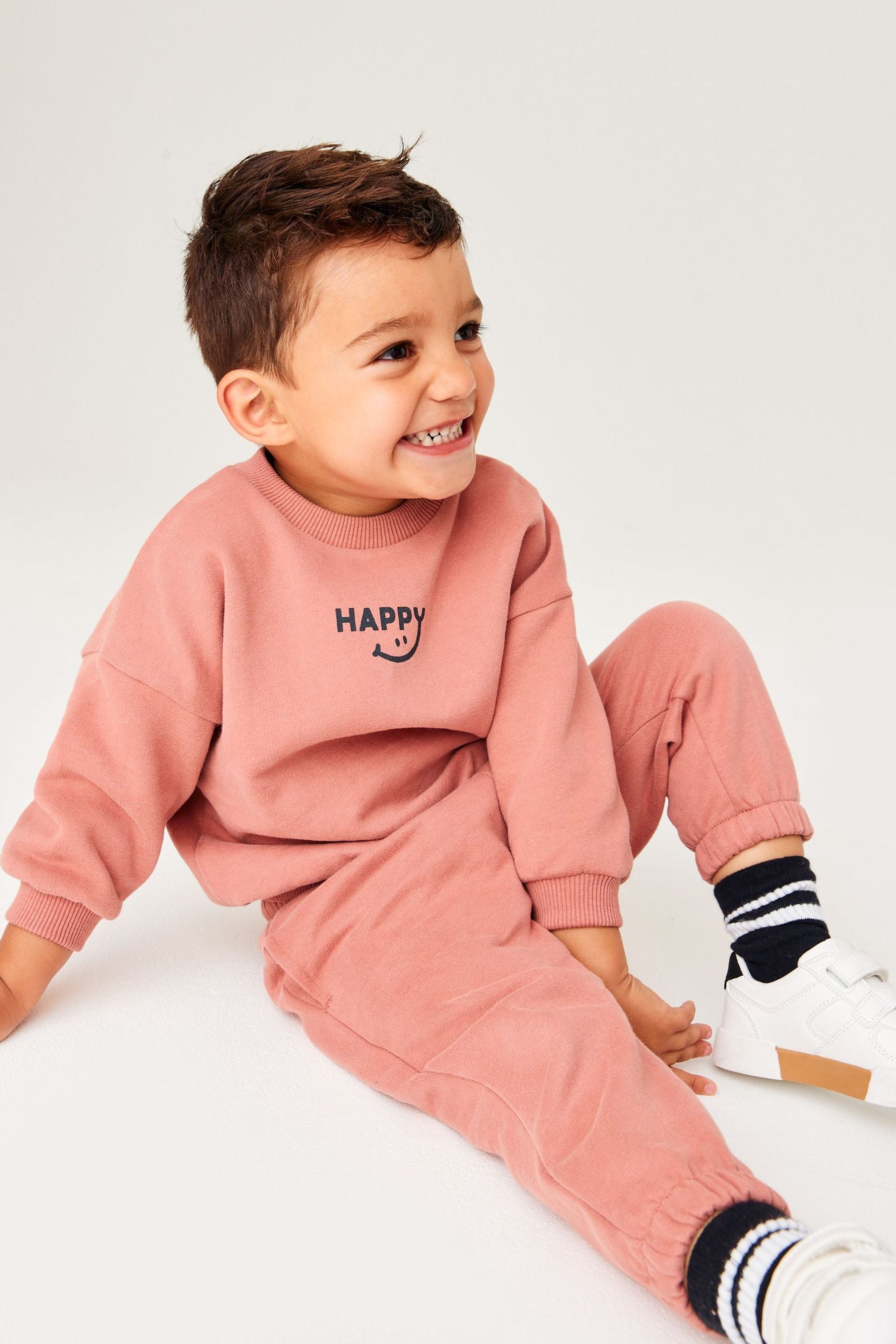 Blush Pink Oversized Sweatshirt And Joggers Set (3mths-7yrs)