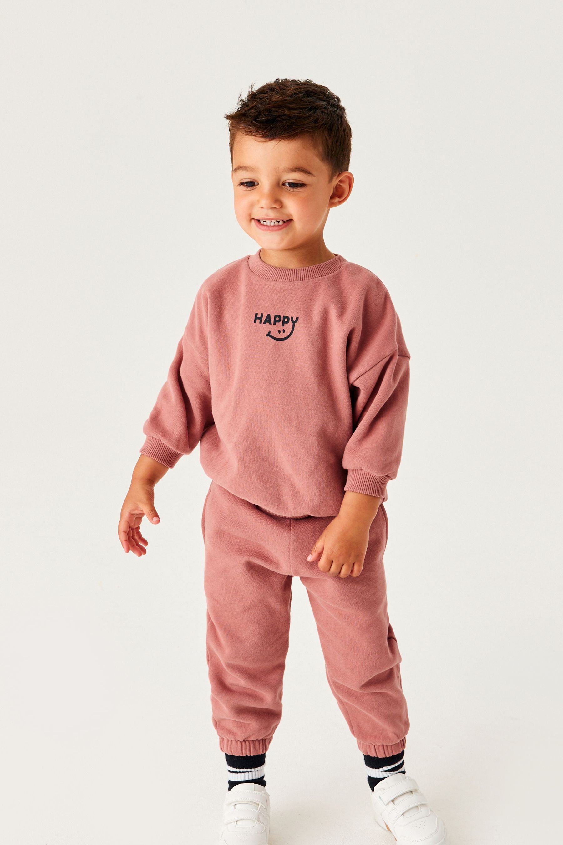 Blush Pink Oversized Sweatshirt And Joggers Set (3mths-7yrs)