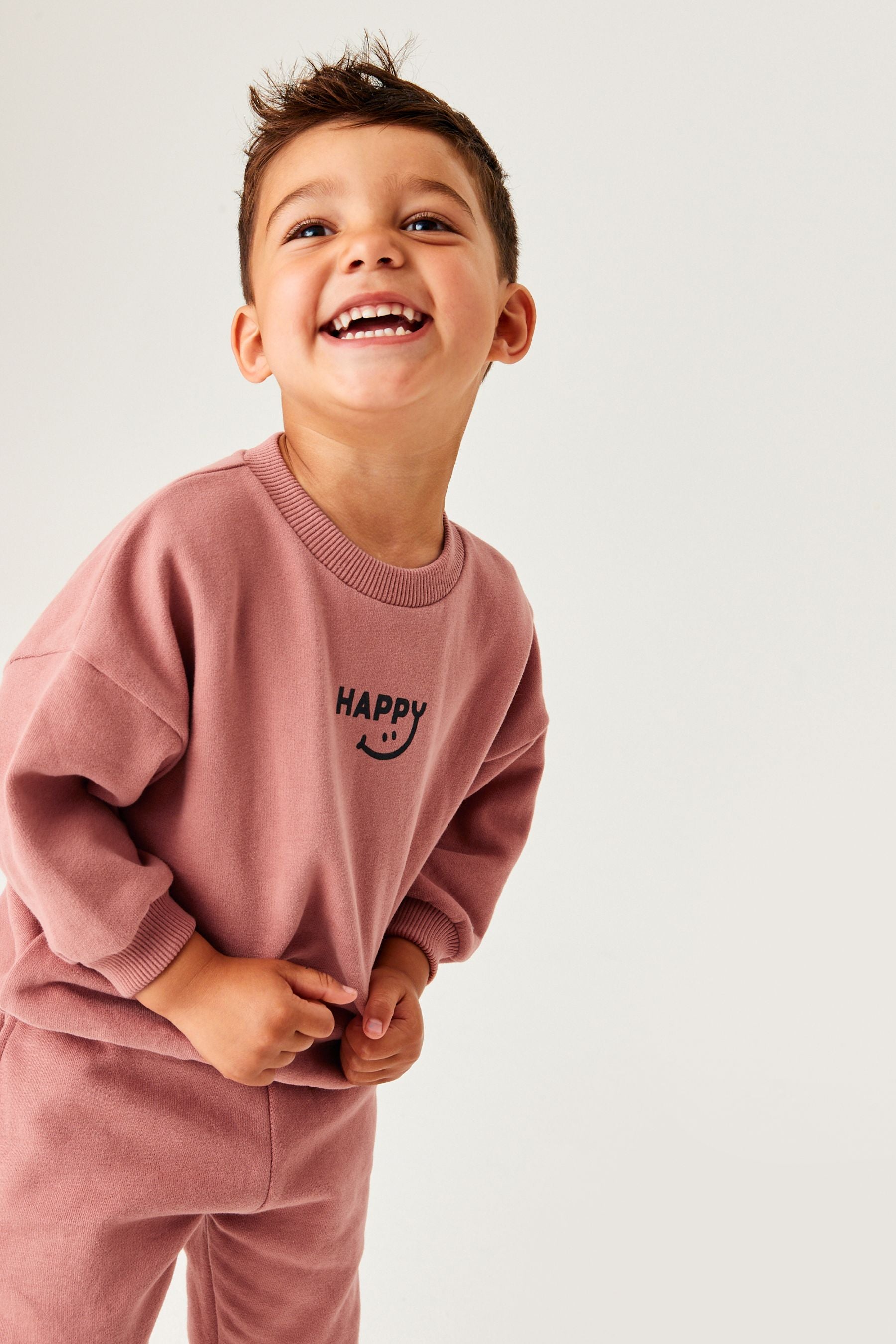 Blush Pink Oversized Sweatshirt And Joggers Set (3mths-7yrs)