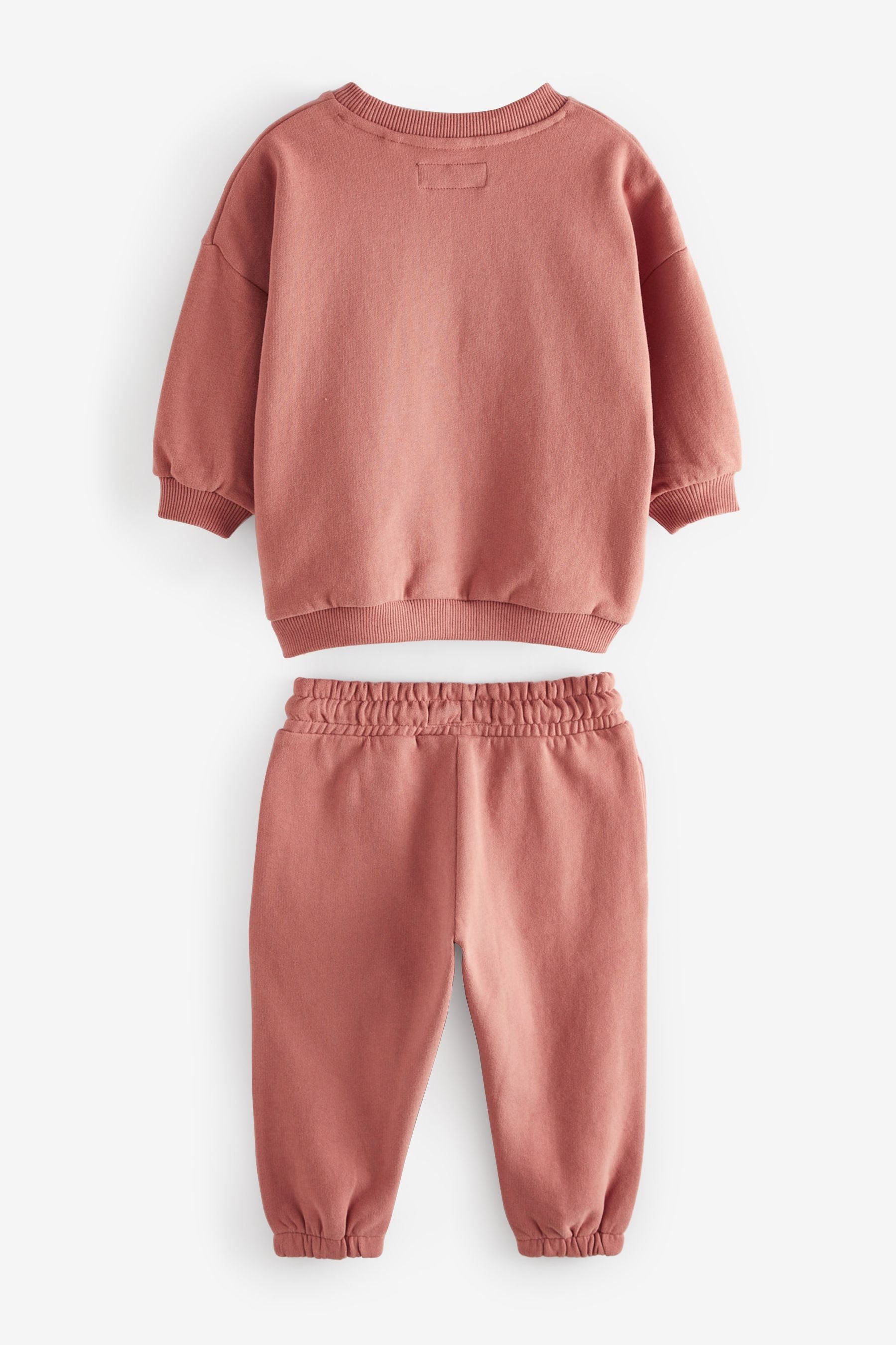 Blush Pink Oversized Sweatshirt And Joggers Set (3mths-7yrs)