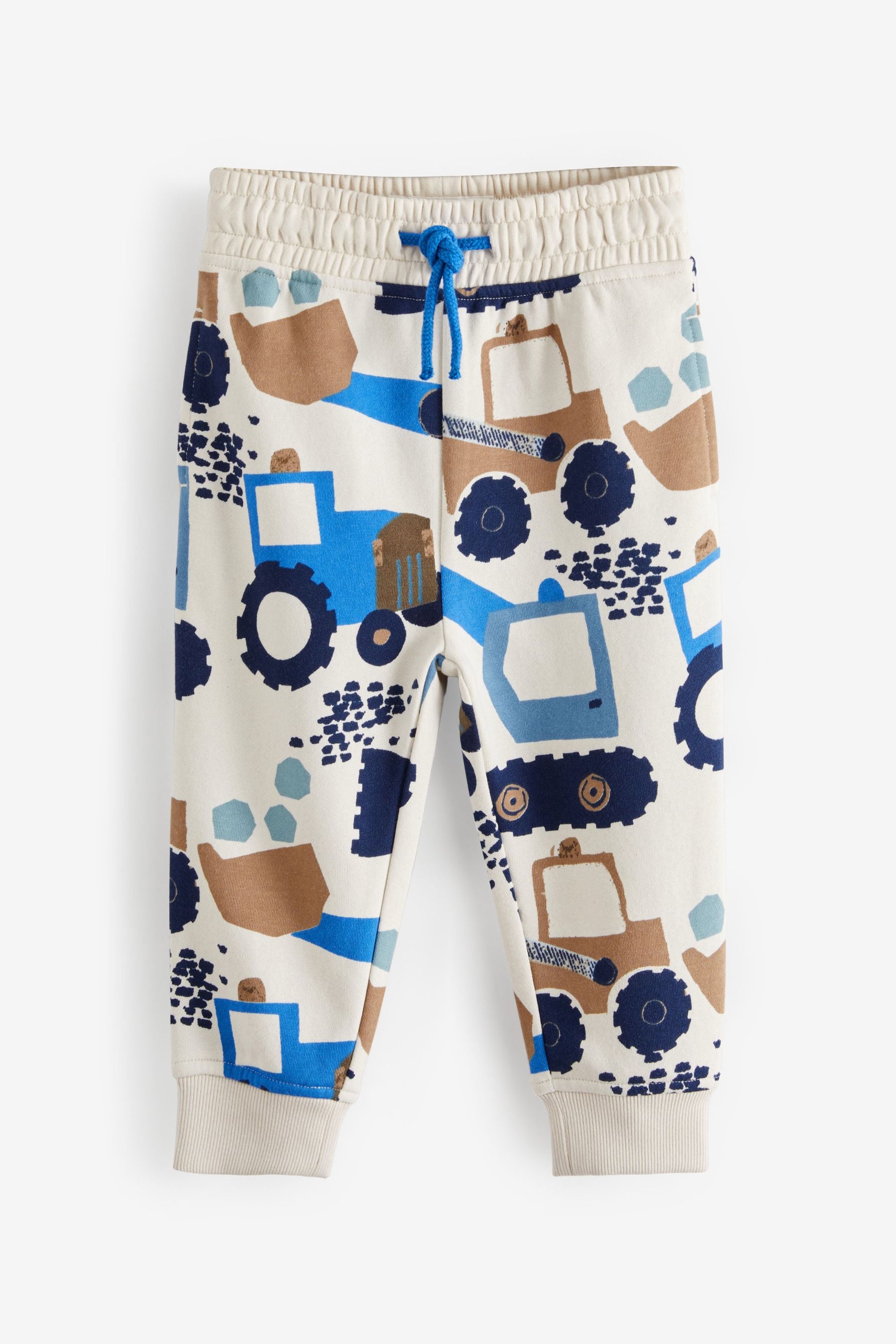 White/Blue Digger Jersey Joggers (3mths-7yrs)