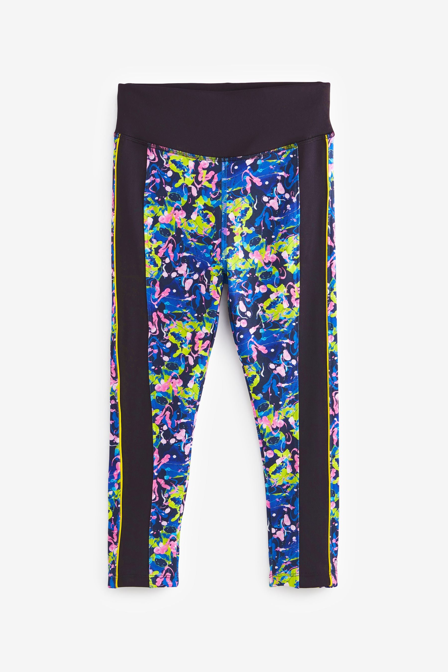 Pink/Blue Splat Sports Leggings (3-16yrs)