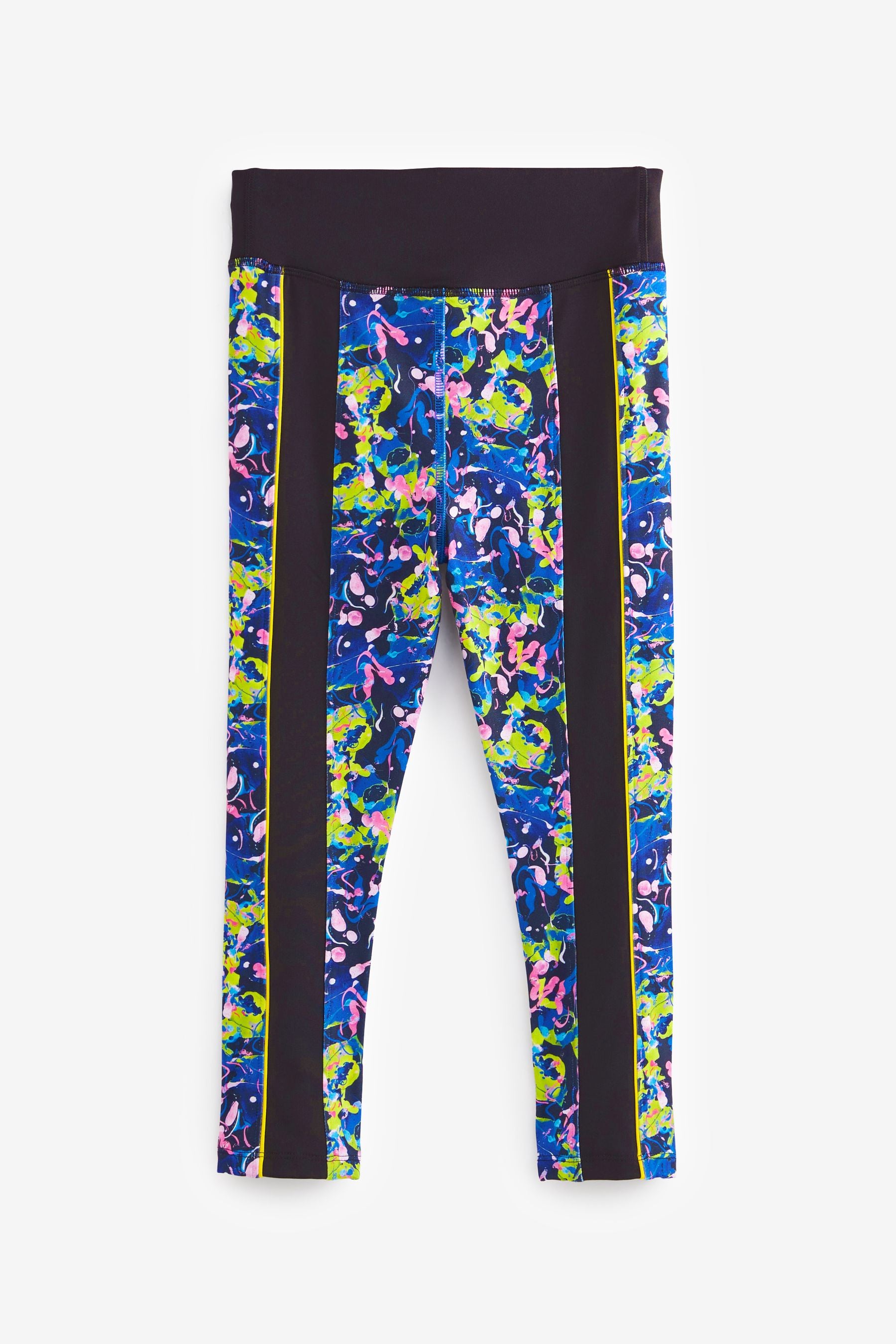 Pink/Blue Splat Sports Leggings (3-16yrs)